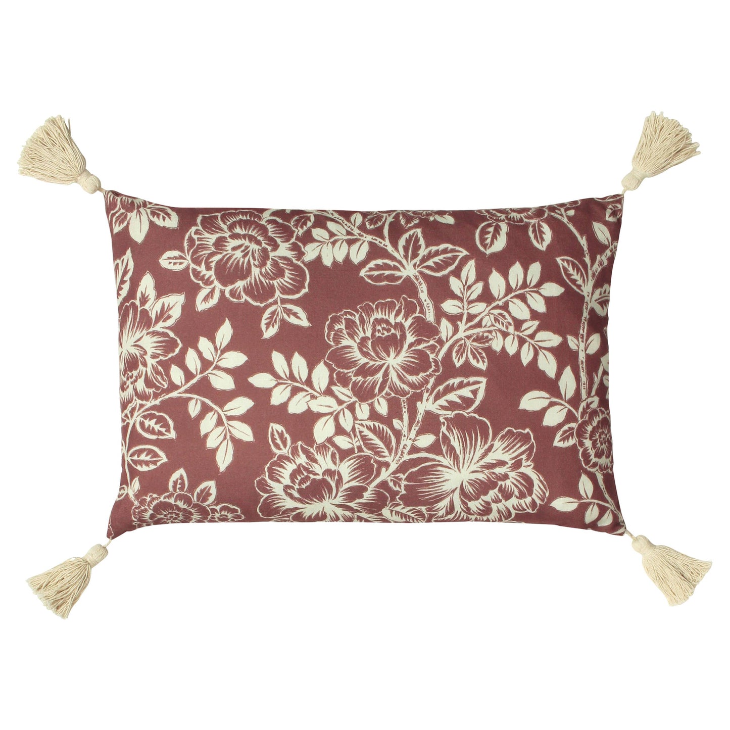 Somerton Floral Cushion Mulberry - Bridgnorth Furniture