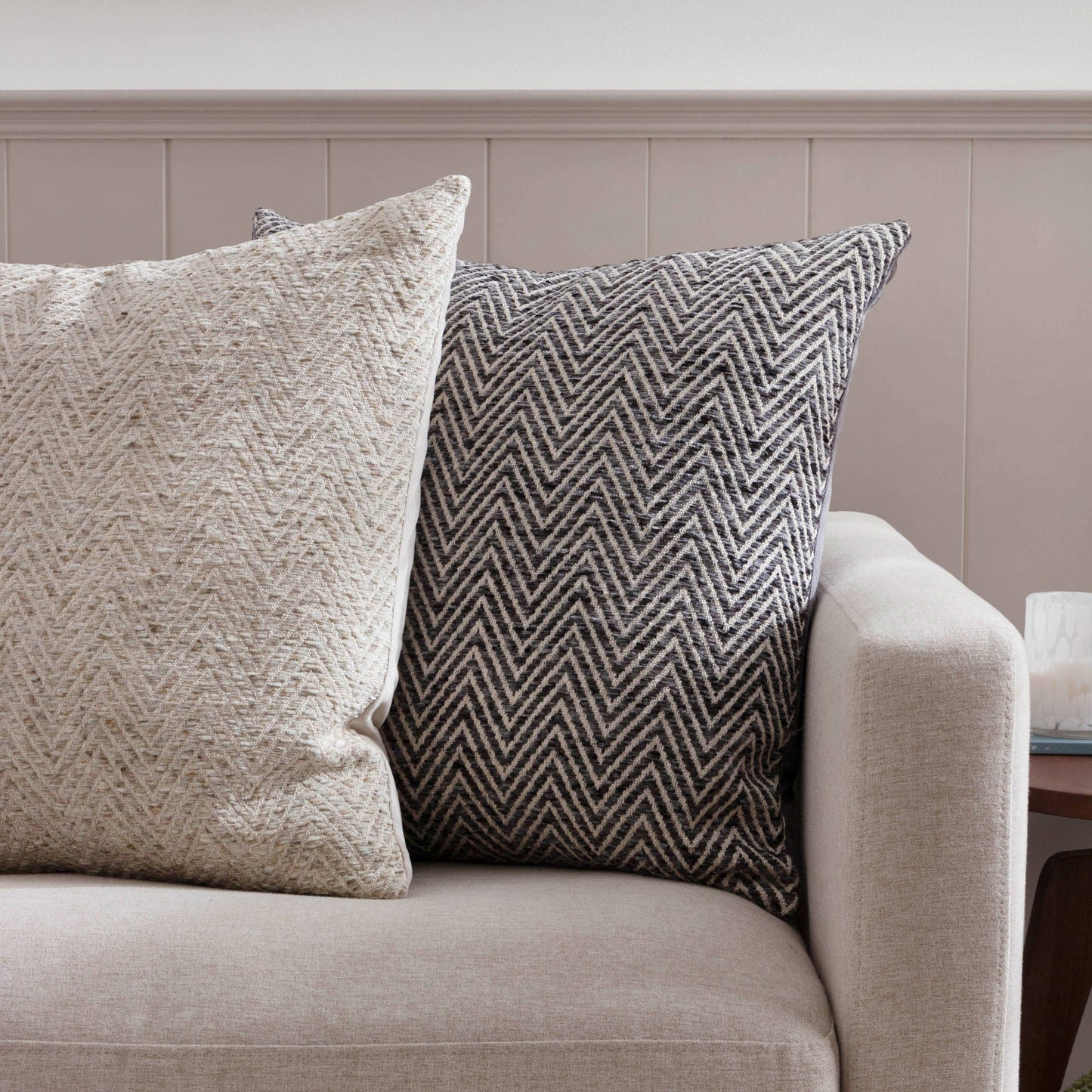 Croft Twill Woven Cushion Natural - Bridgnorth Furniture