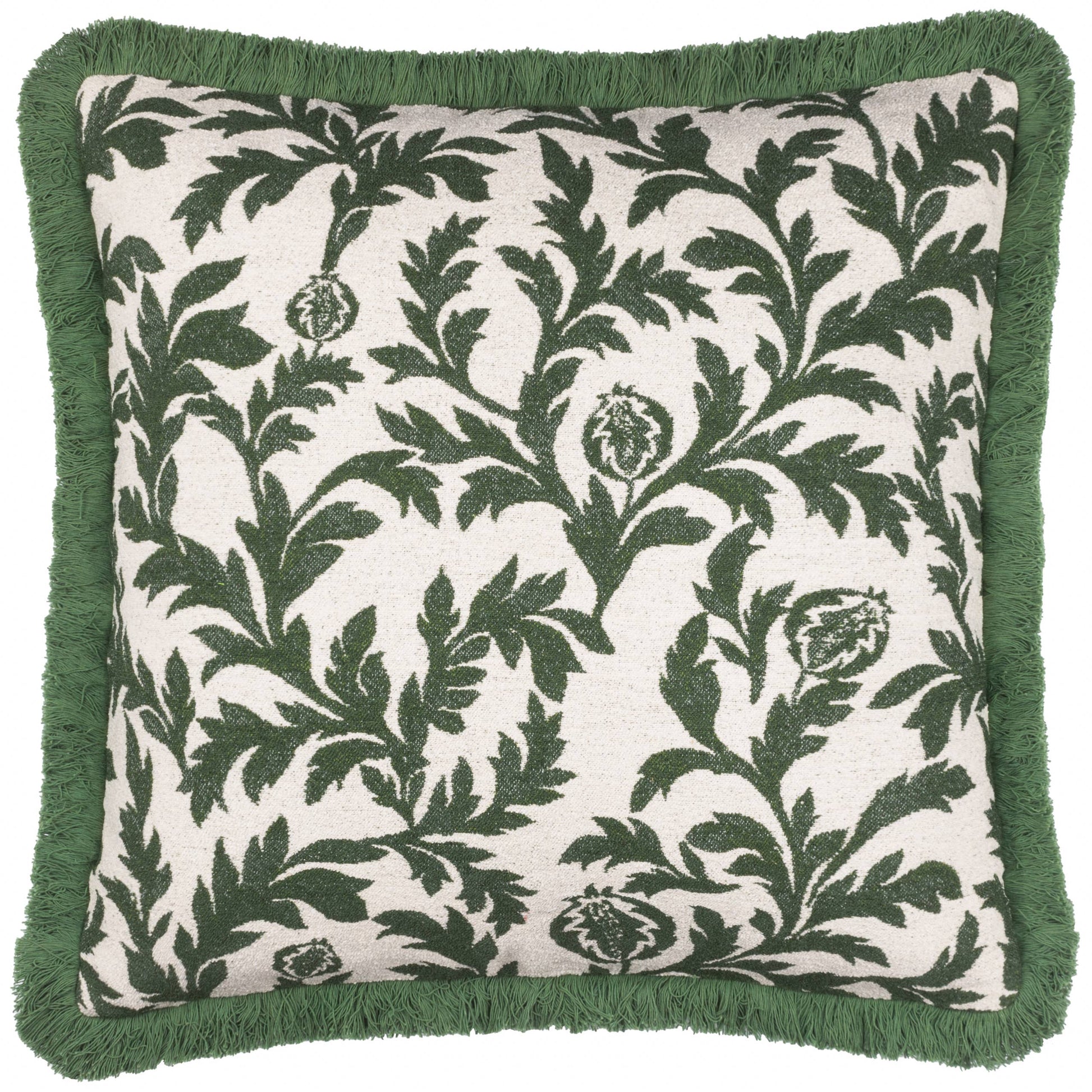 Hedera Jacquard Cushion Green - Bridgnorth Furniture