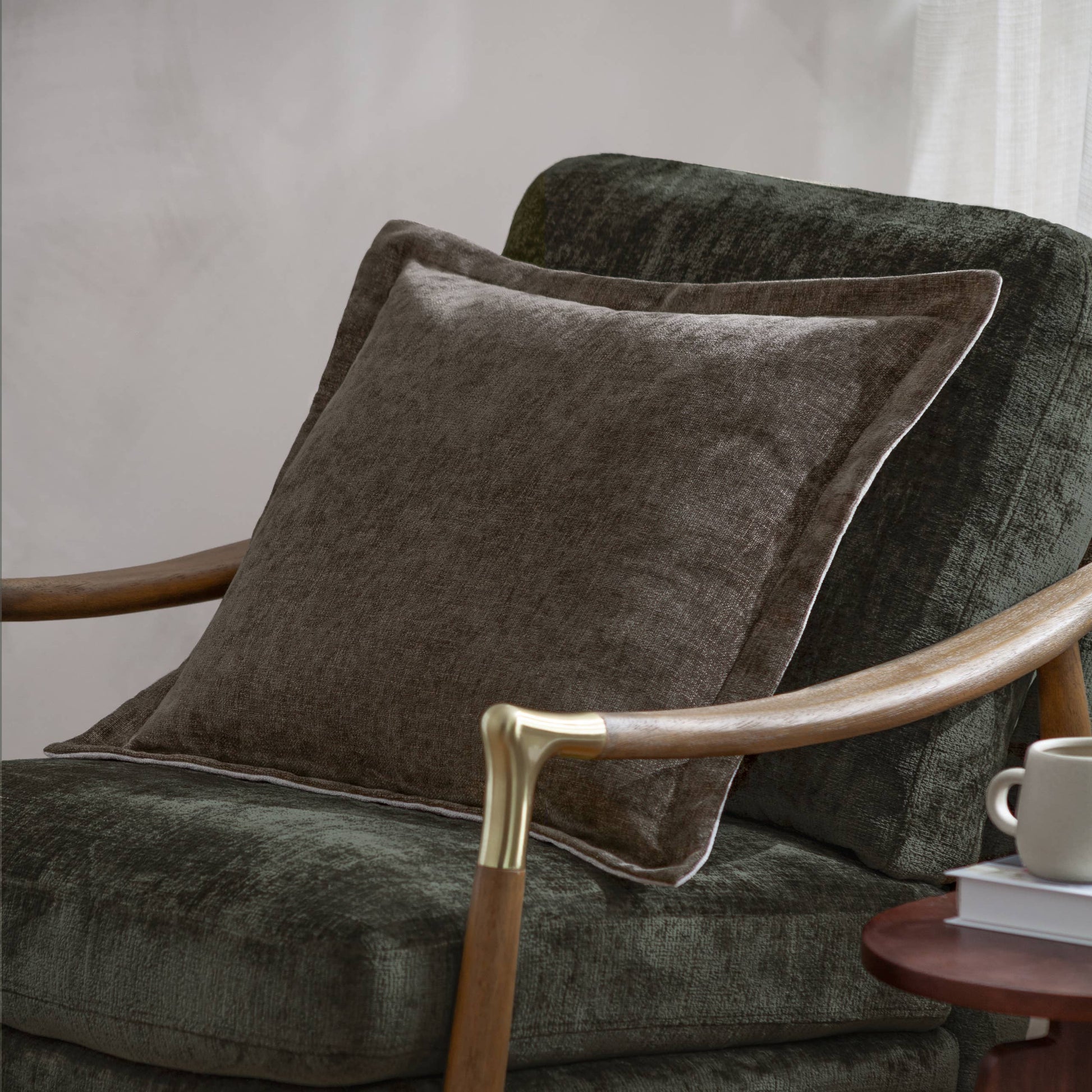 Riva Home Dune Chenille Cushion Mole - Bridgnorth Furniture