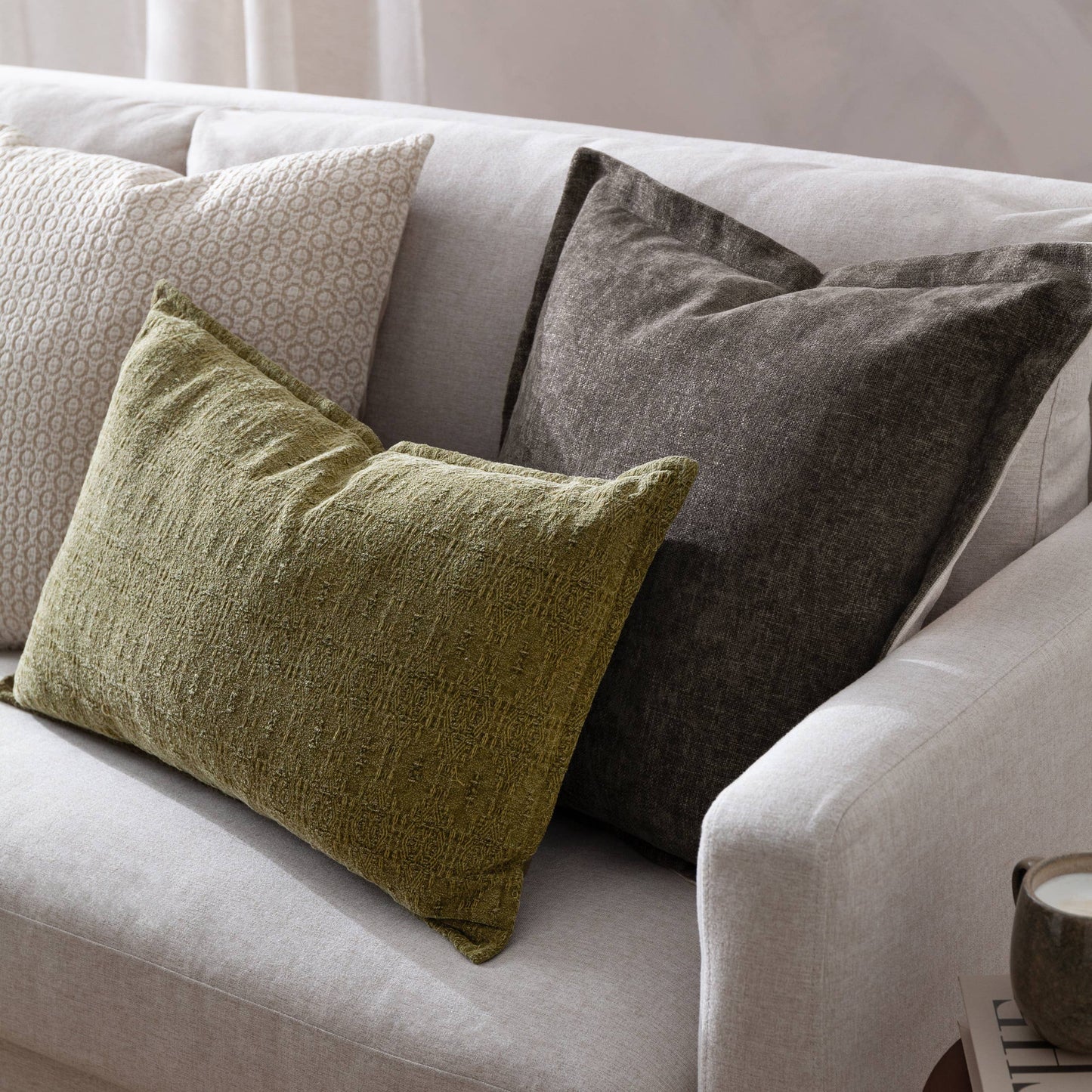 Riva Home Dune Chenille Cushion Mole - Bridgnorth Furniture