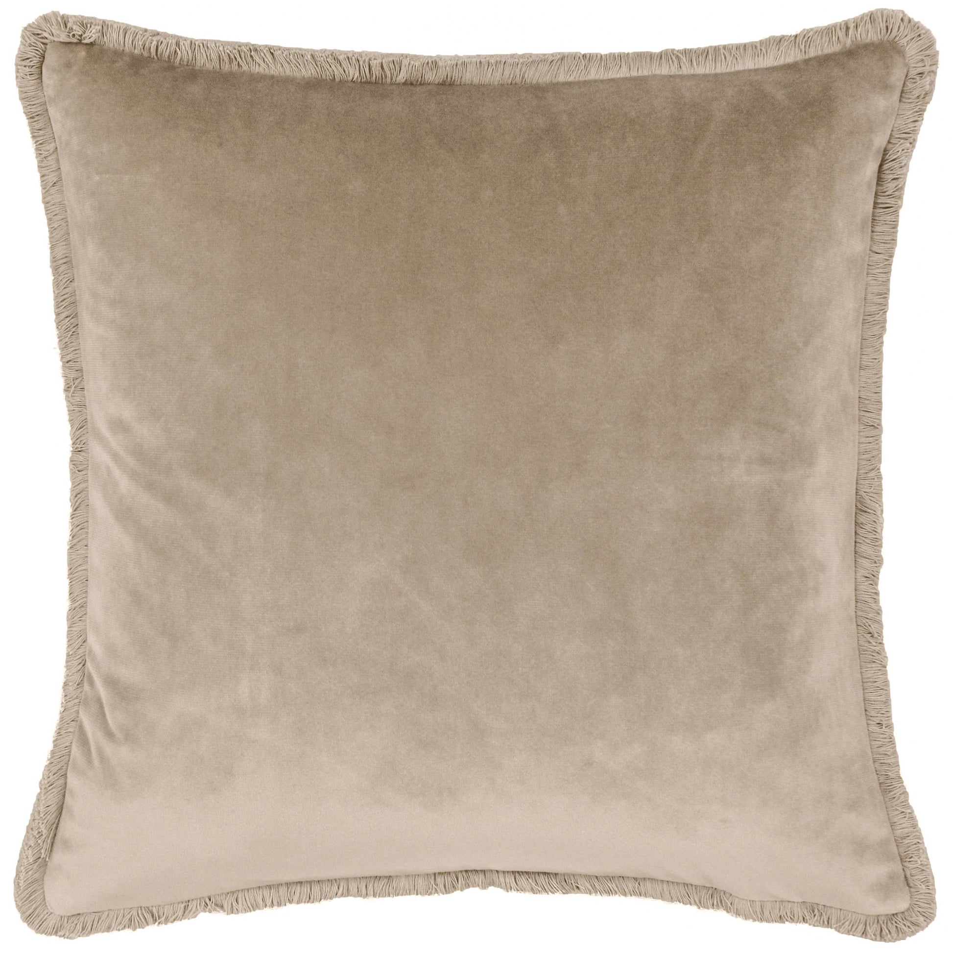 Freya Velvet Cushion Taupe - Bridgnorth Furniture