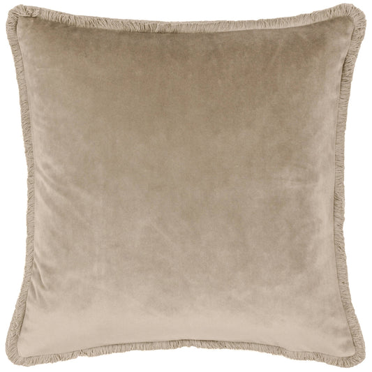 Freya Velvet Cushion Taupe - Bridgnorth Furniture