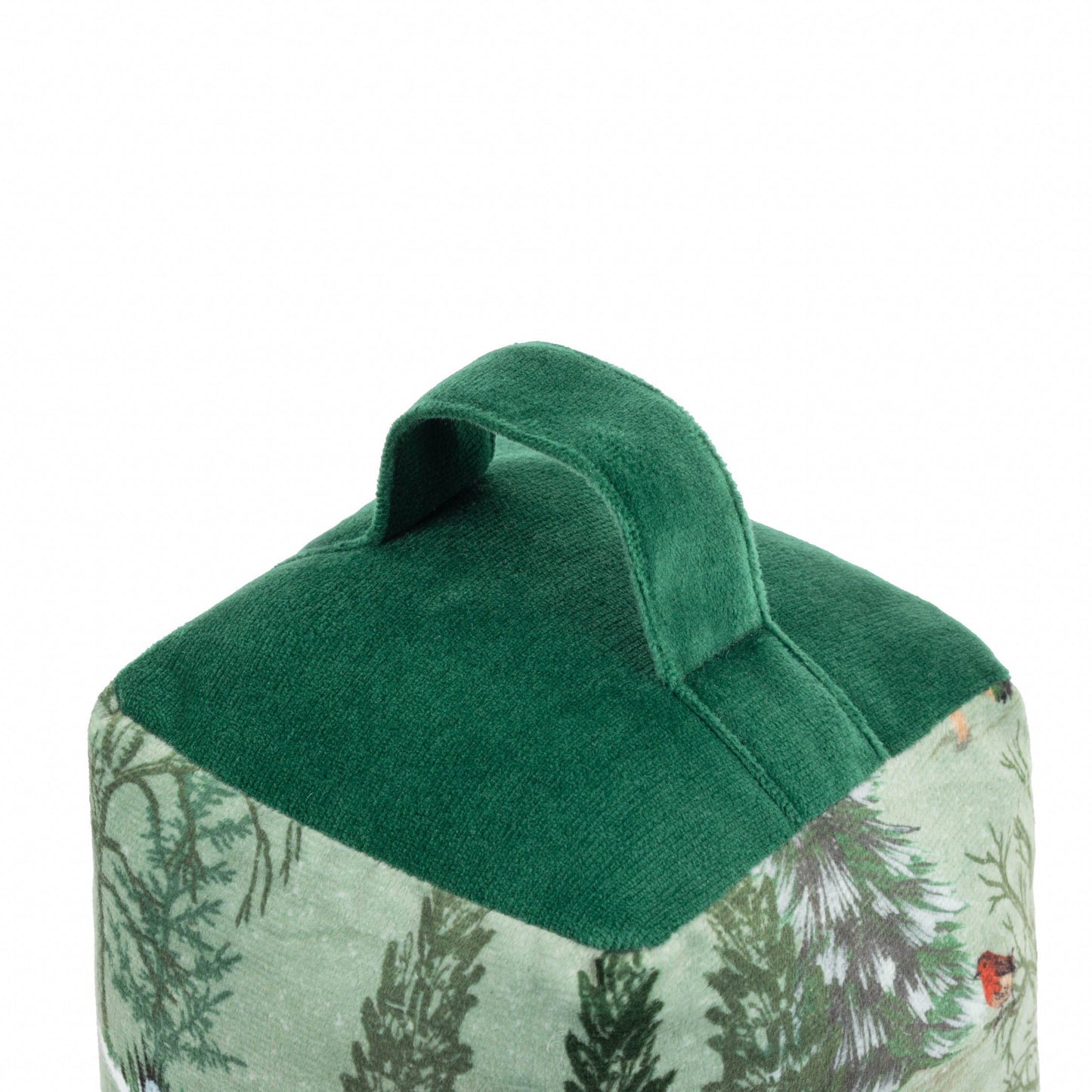 Lodge Wood Velvet Door Stop Oak Green - Bridgnorth Furniture