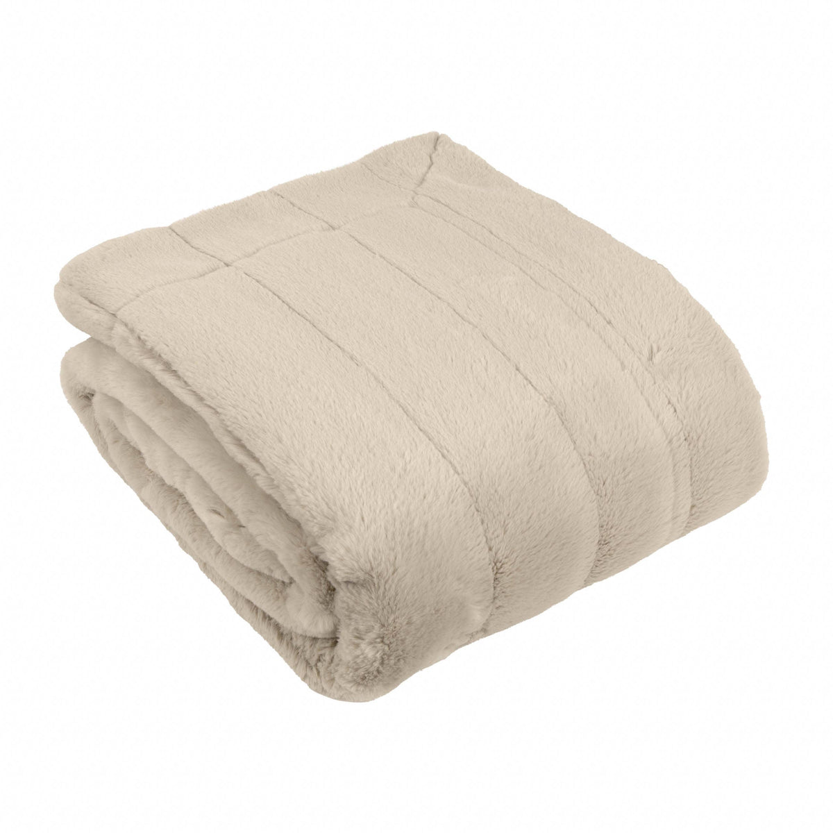 Empress Faux Fur Throw Oat - Bridgnorth Furniture