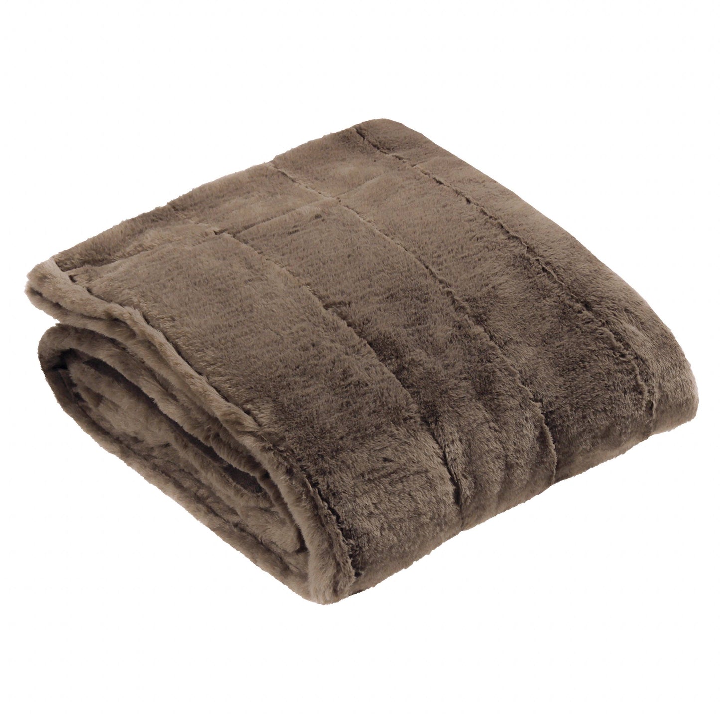 Empress Faux Fur Throw Taupe - Bridgnorth Furniture