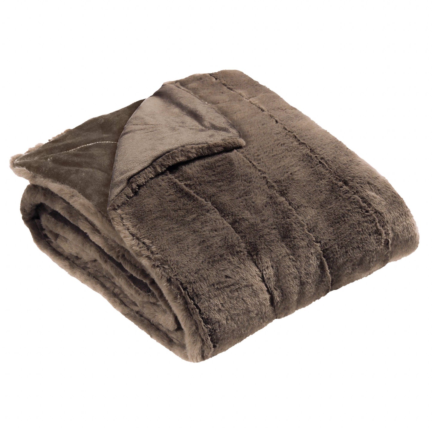 Empress Faux Fur Throw Taupe - Bridgnorth Furniture