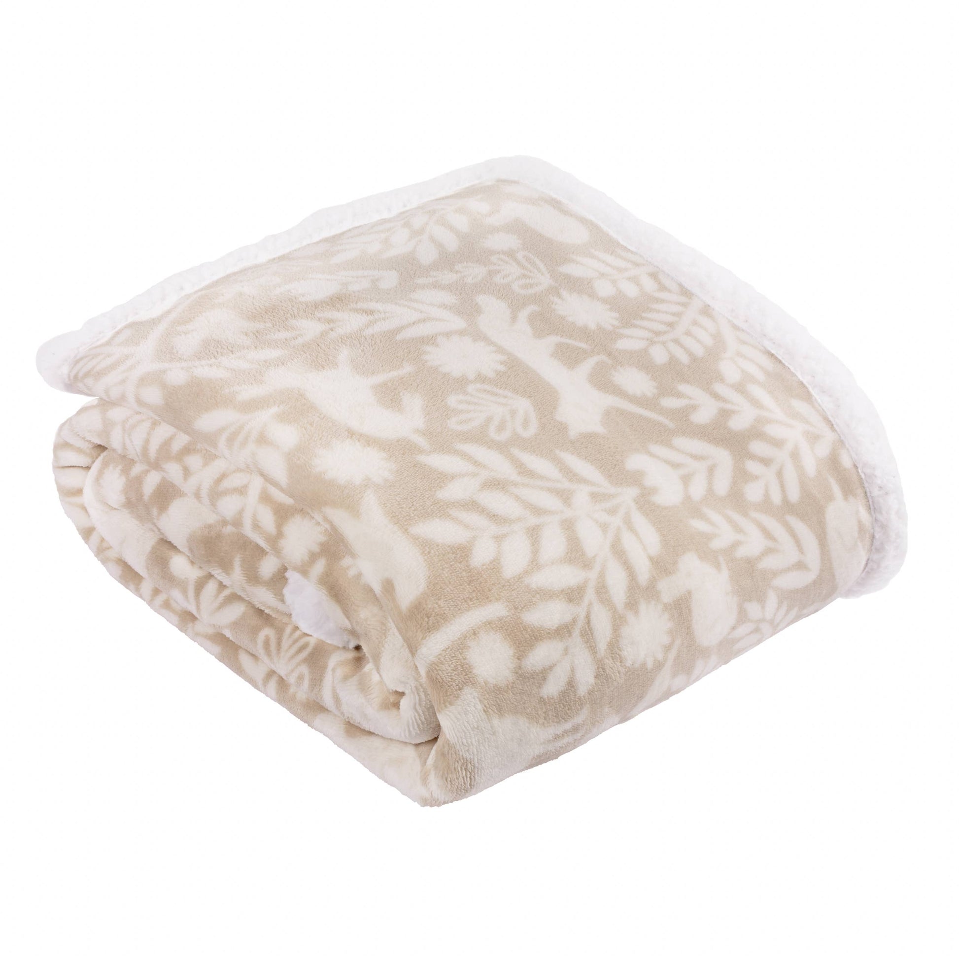 Skandi Woodland Sherpa Fleece Throw Sable - Bridgnorth Furniture