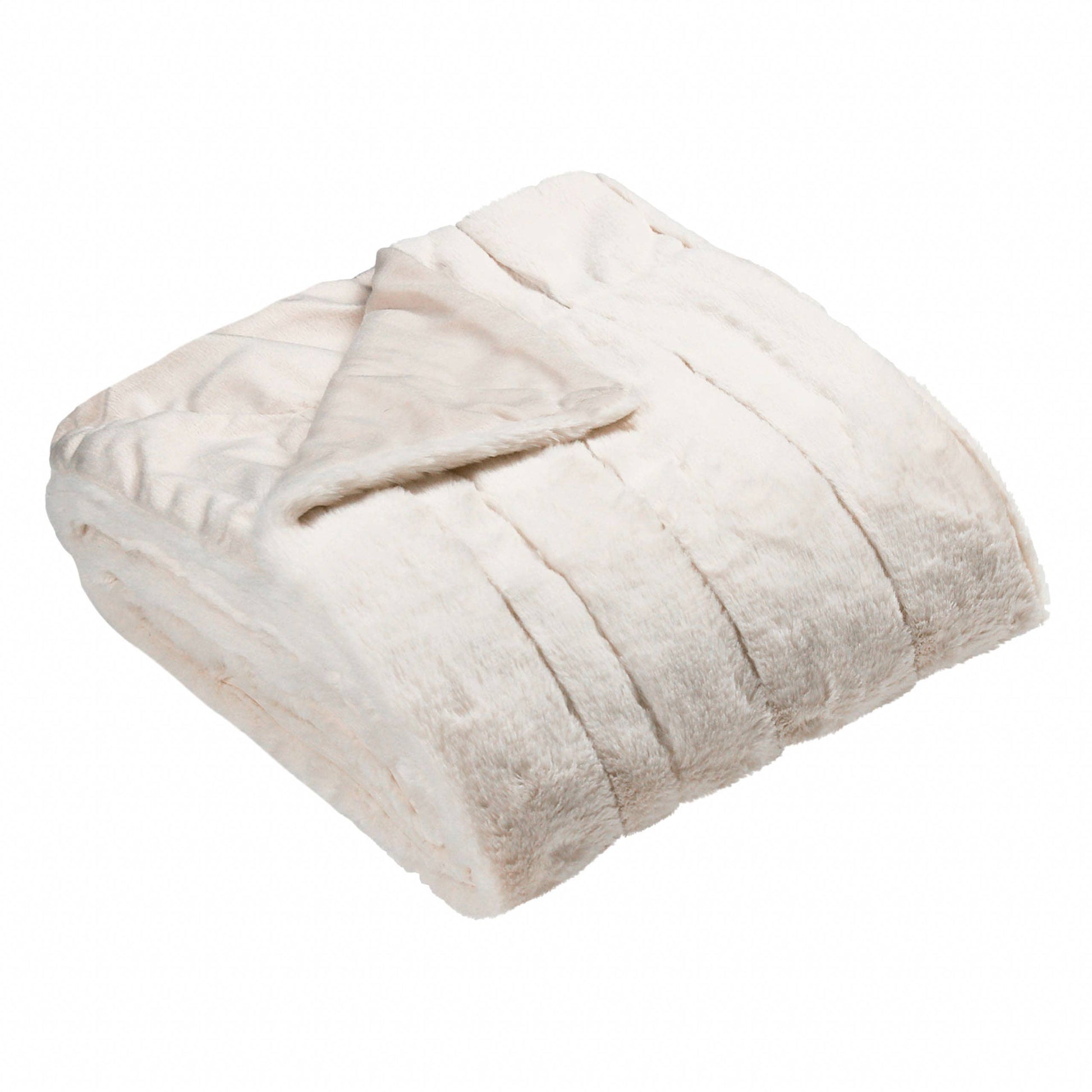 Empress Faux Fur Throw Cream - Bridgnorth Furniture