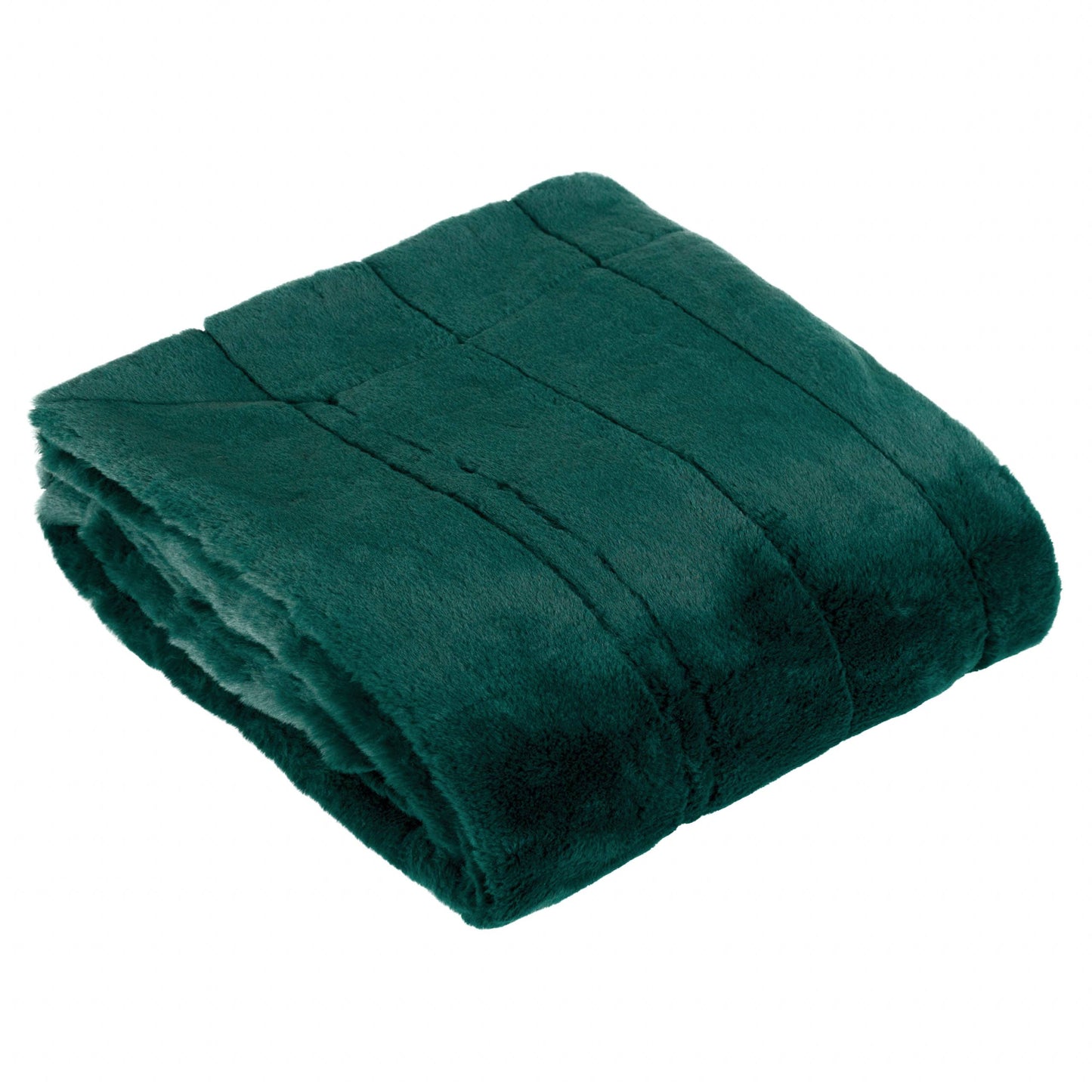 Empress Faux Fur Throw Emerald - Bridgnorth Furniture