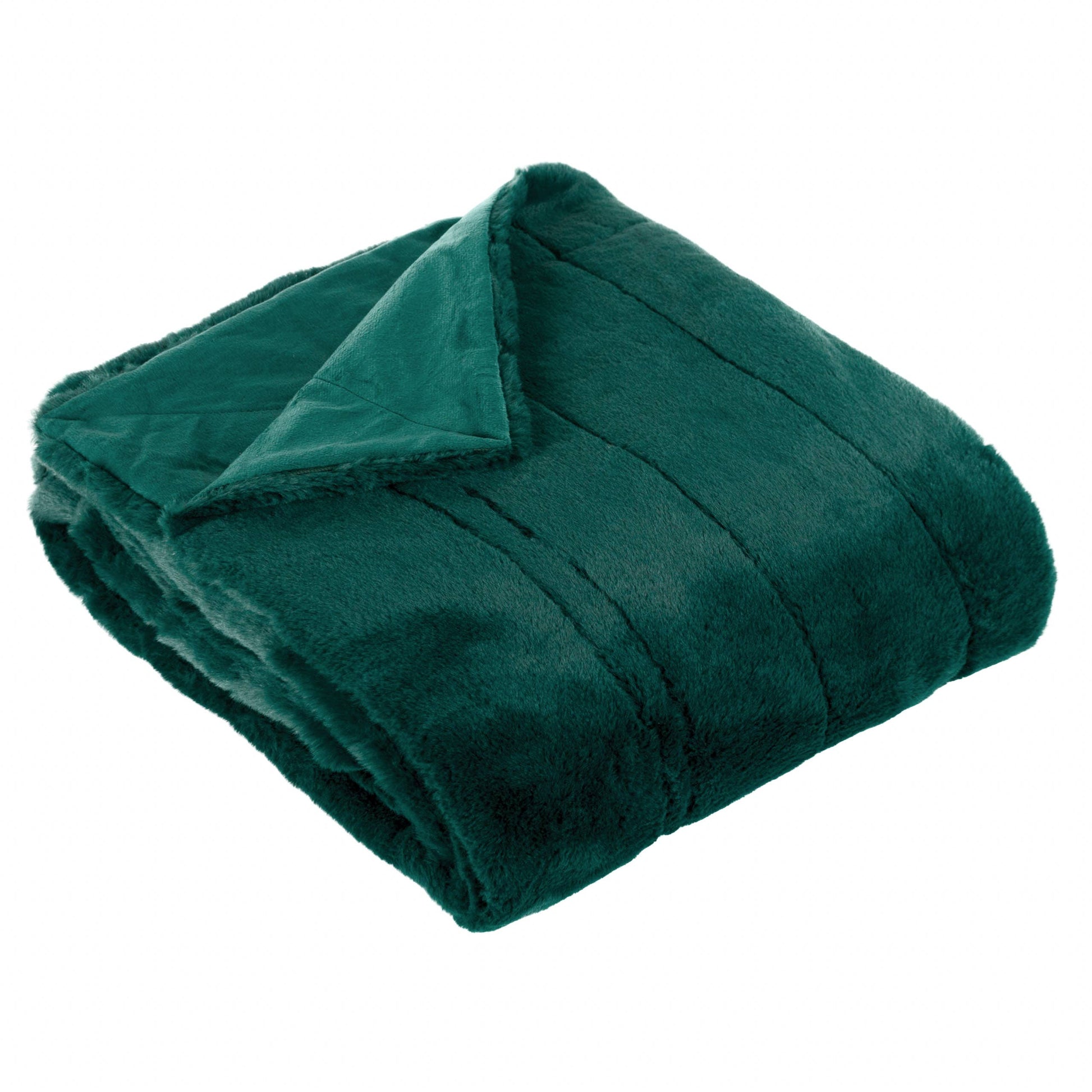 Empress Faux Fur Throw Emerald - Bridgnorth Furniture