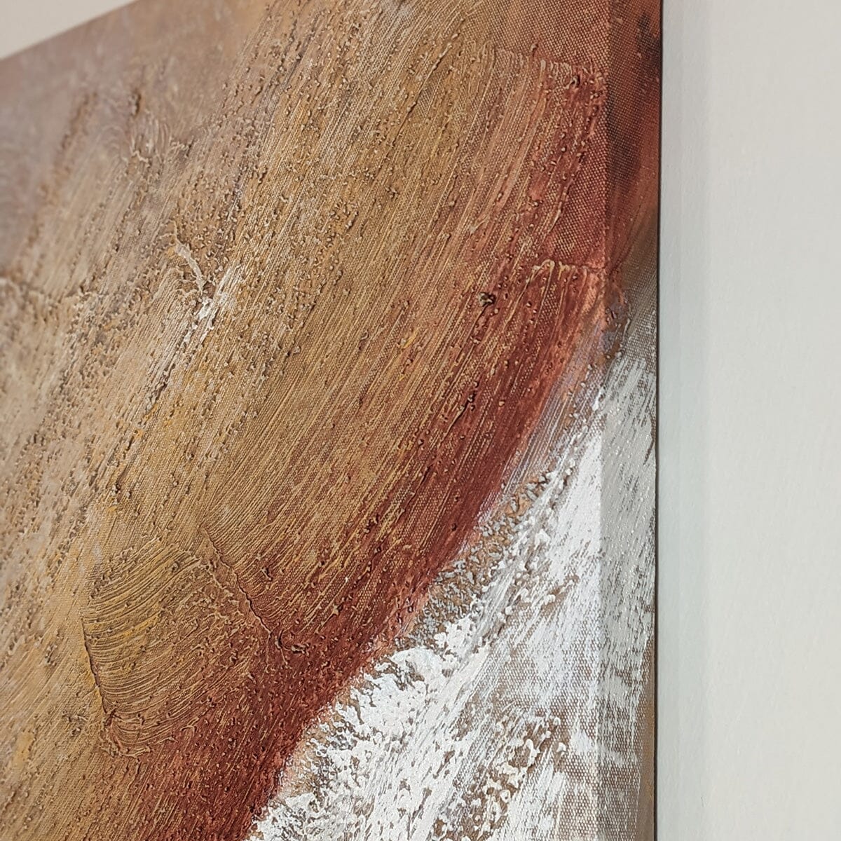Sanctuary Neutral Textured Abstract Canvas Wall Art - Bridgnorth Furniture