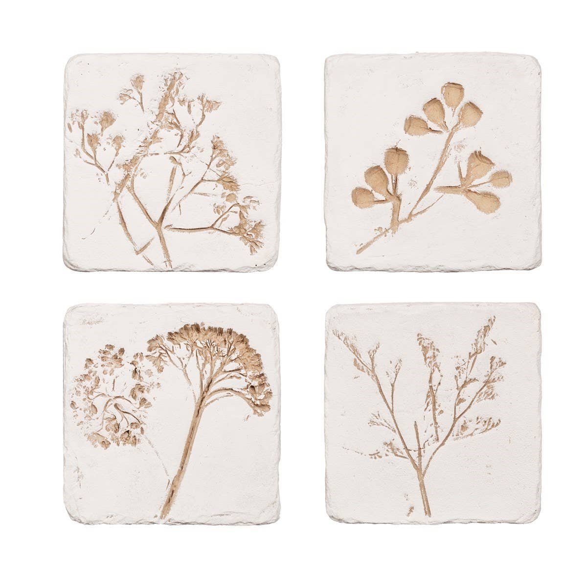 Flower Imprint Coasters Set of 4 - Bridgnorth Furniture
