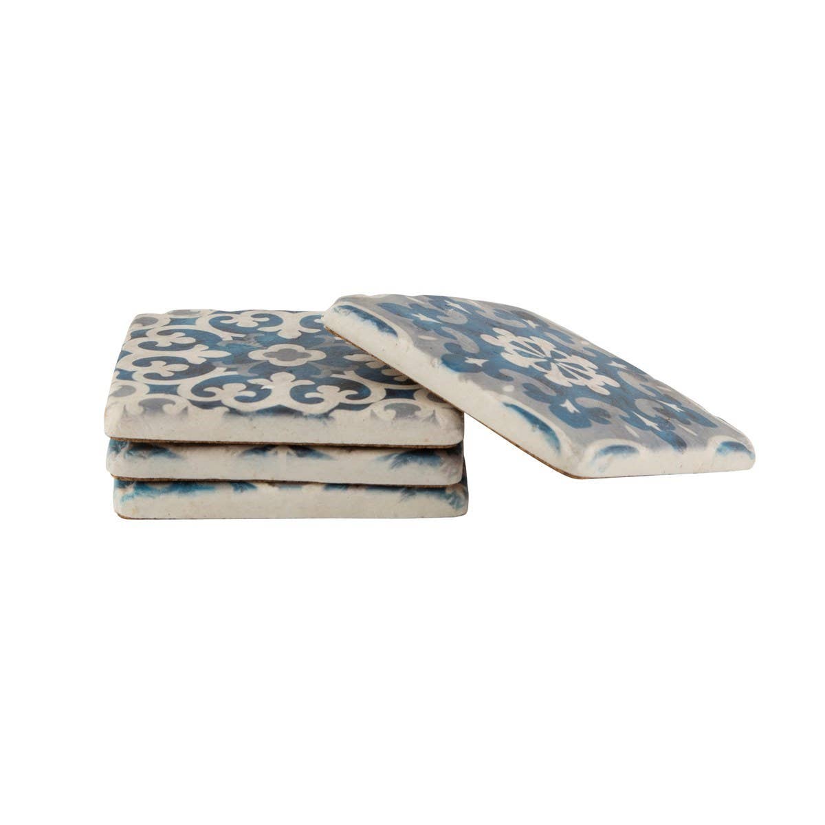 Mediterranean Mosaic Santorini Coasters  - Set of 4