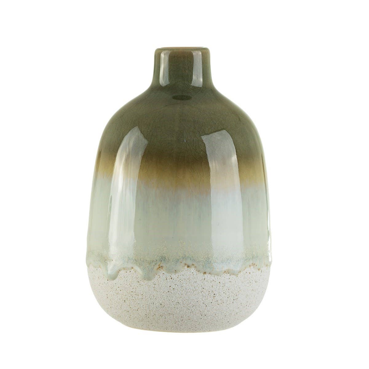 Mojave Glaze Green Vase - Bridgnorth Furniture