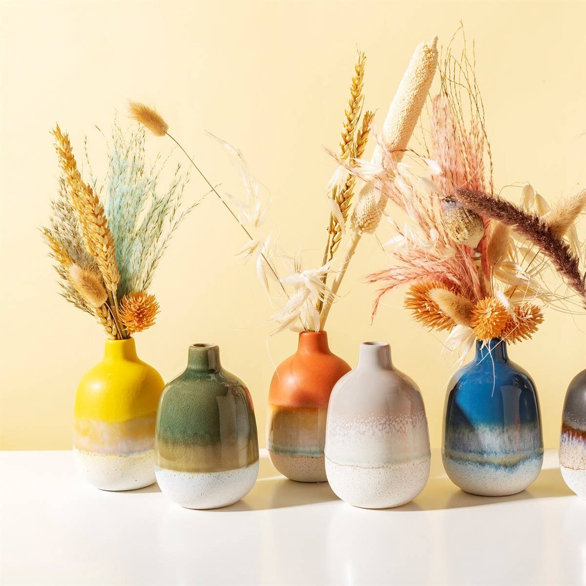Mojave Glaze Yellow Vase - Bridgnorth Furniture