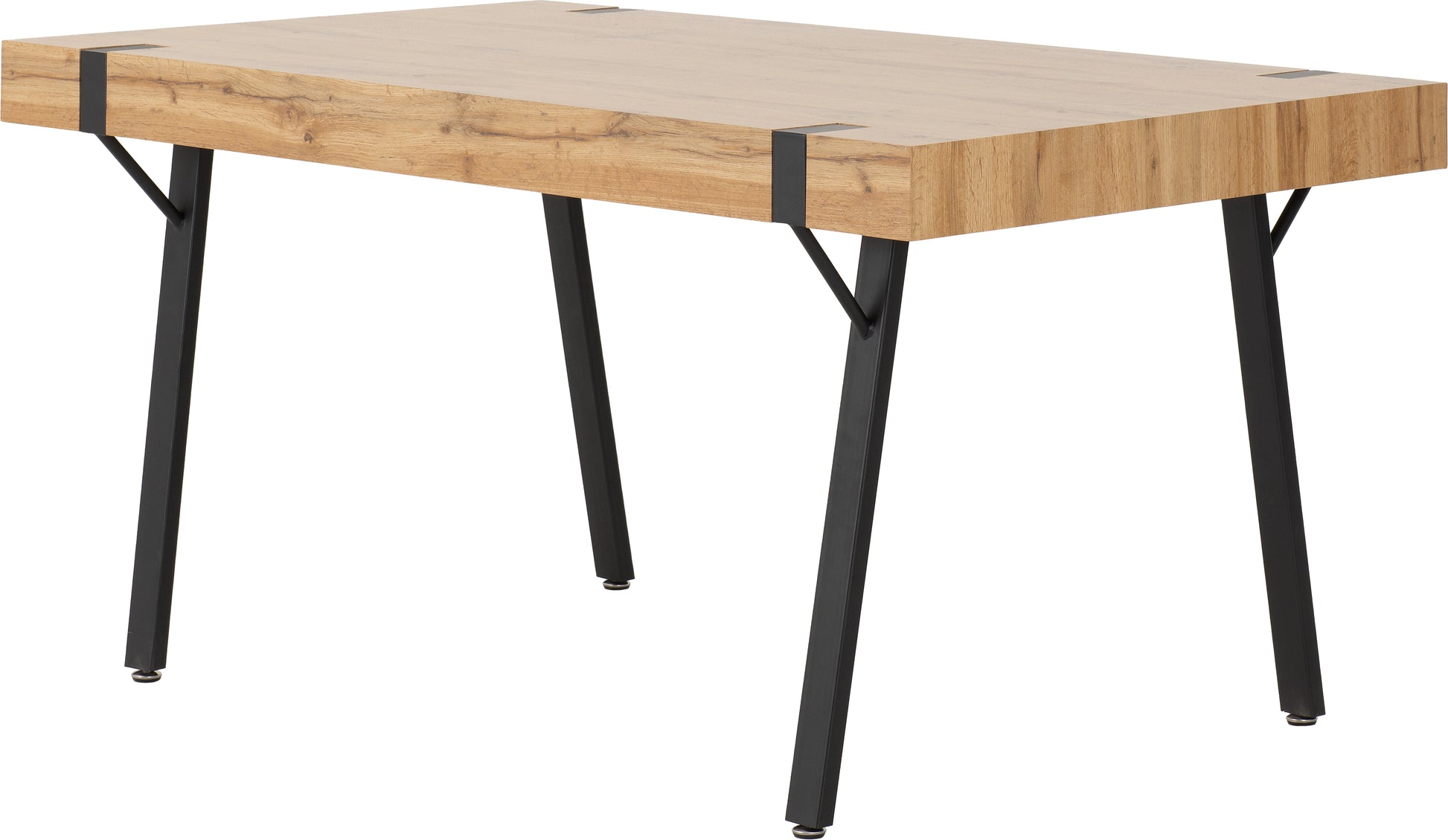Treviso Dining Table Light Oak Effect/Black - Bridgnorth Furniture