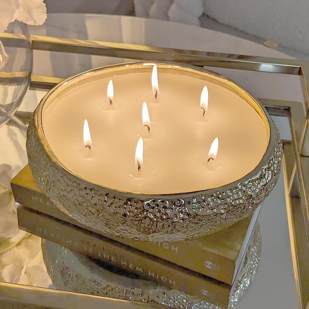 Set of 2 Aeolian Gold Candles - Bridgnorth Furniture