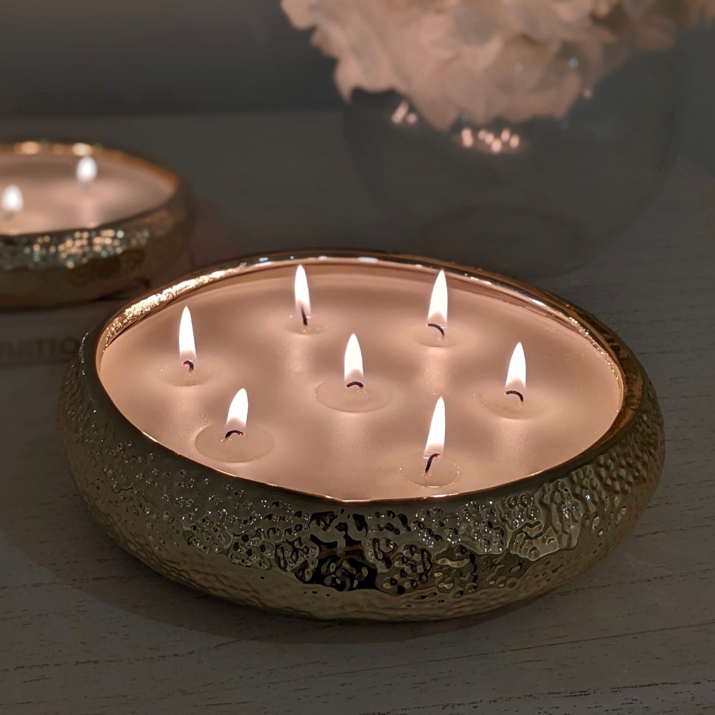 Set of 2 Aeolian Gold Candles - Bridgnorth Furniture