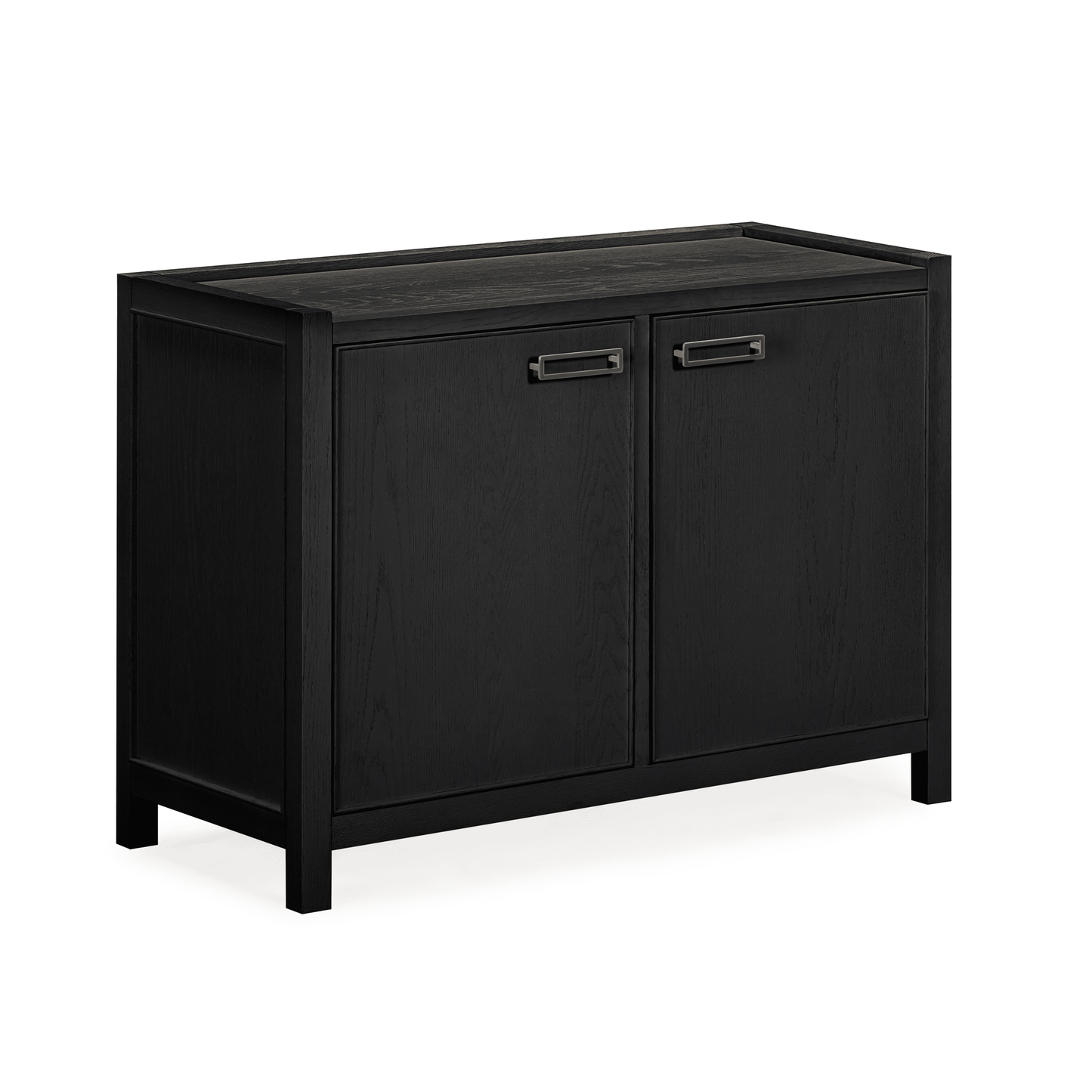 Soho Black Oak Veneer 2 Door Sideboard - Bridgnorth Furniture