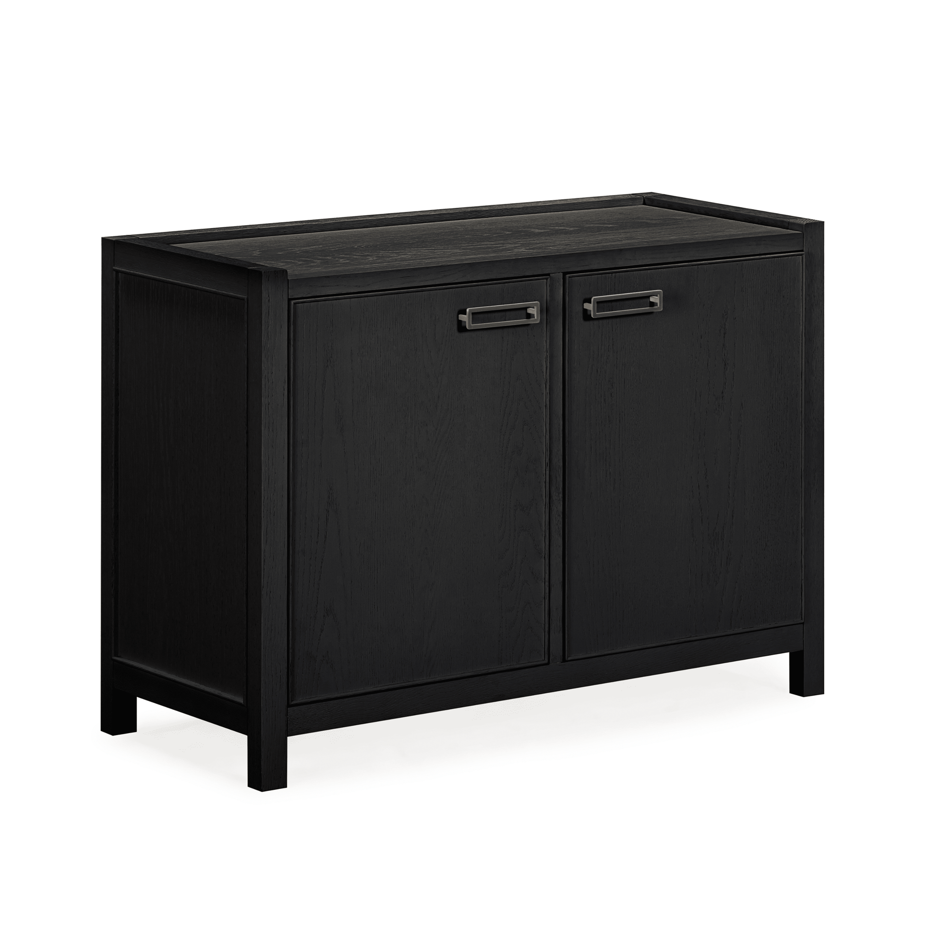 Soho Black Oak Veneer 2 Door Sideboard - Bridgnorth Furniture