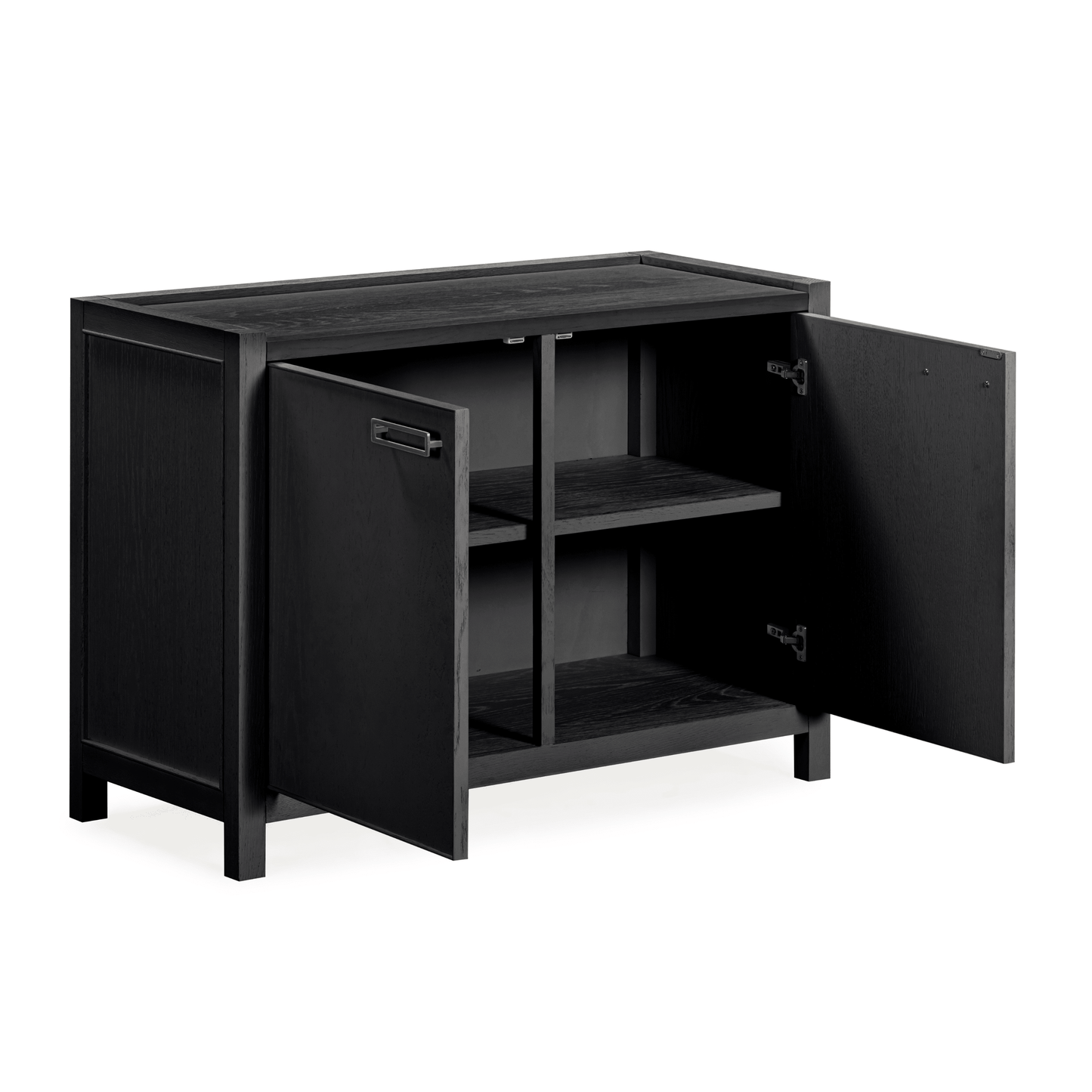 Soho Black Oak Veneer 2 Door Sideboard - Bridgnorth Furniture