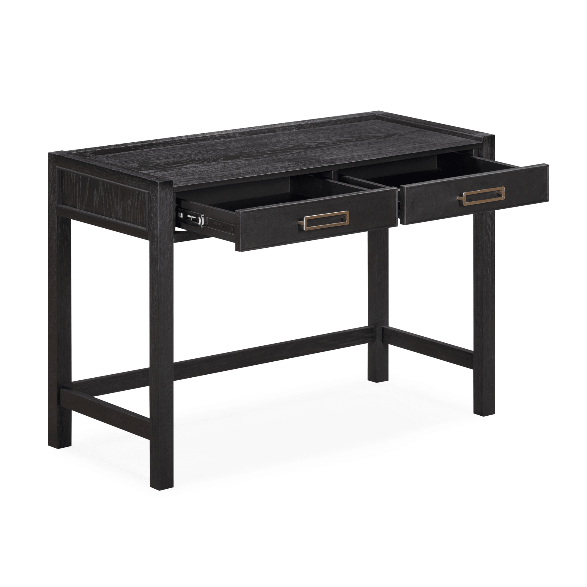Soho Black Oak Veneer 2 Drawer Dressing Table - Bridgnorth Furniture