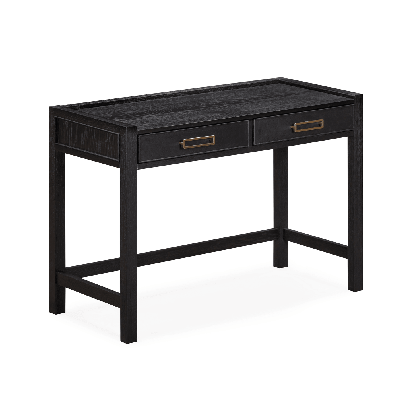 Soho Black Oak Veneer 2 Drawer Dressing Table - Bridgnorth Furniture