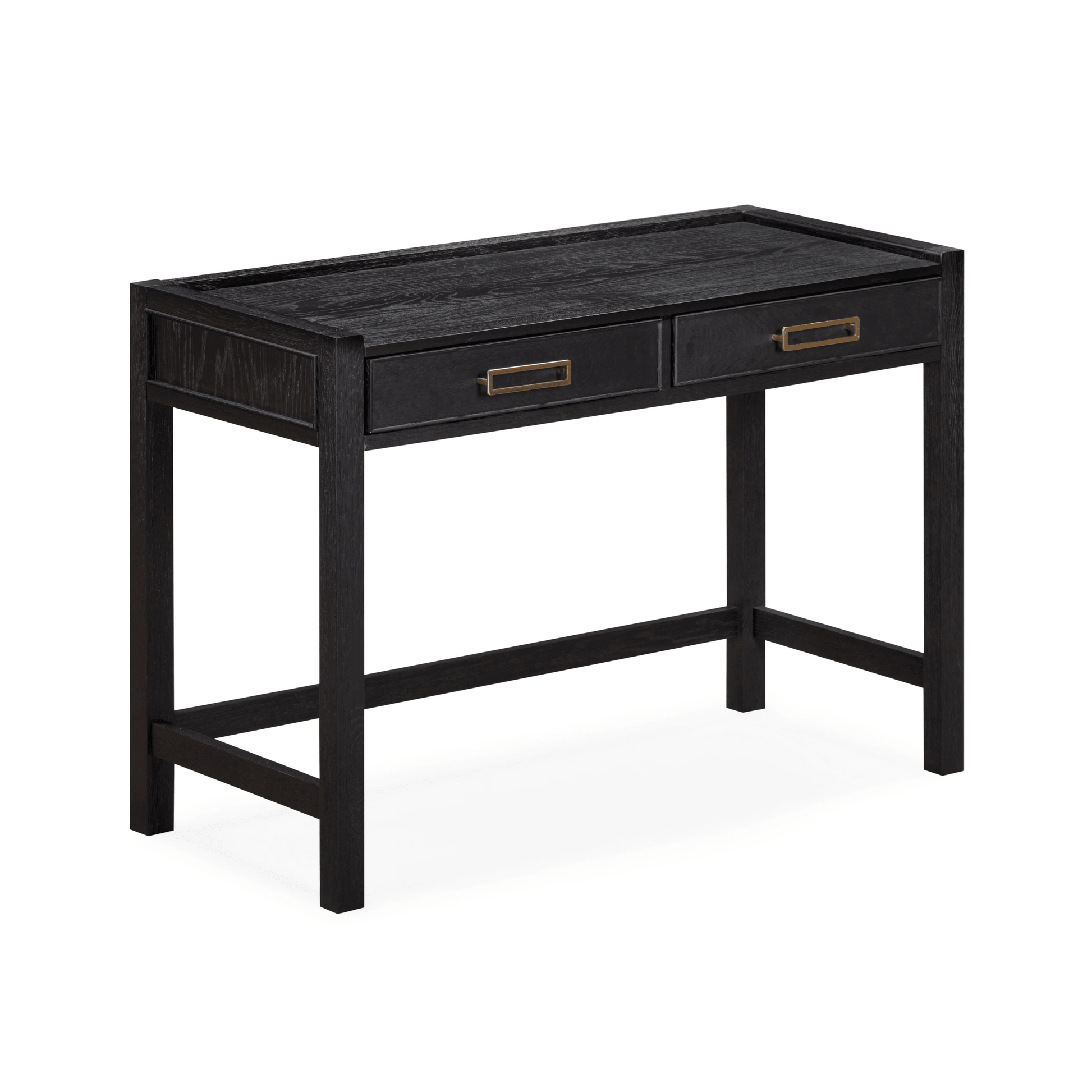 Soho Black Oak Veneer 2 Drawer Dressing Table - Bridgnorth Furniture
