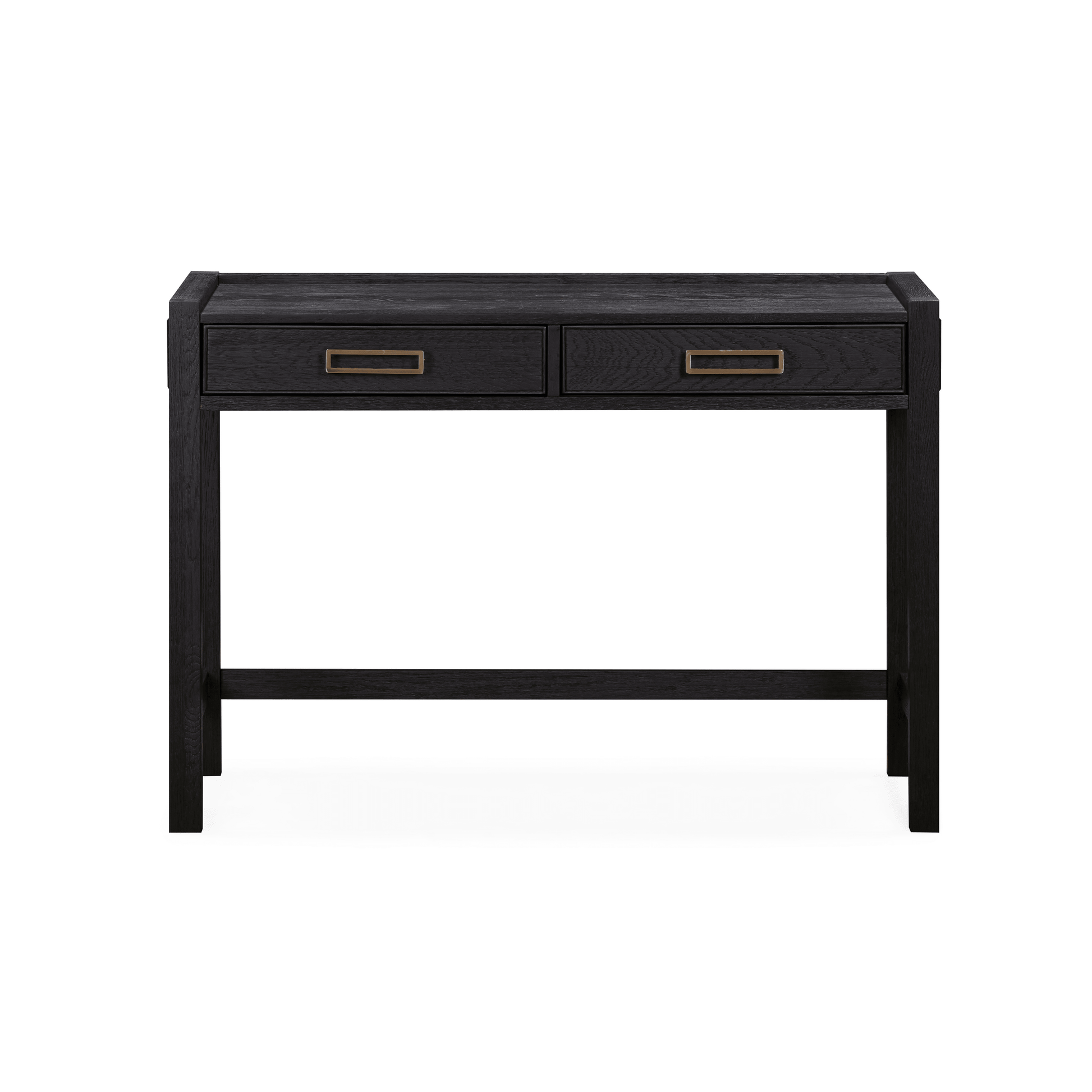 Soho Black Oak Veneer 2 Drawer Dressing Table - Bridgnorth Furniture