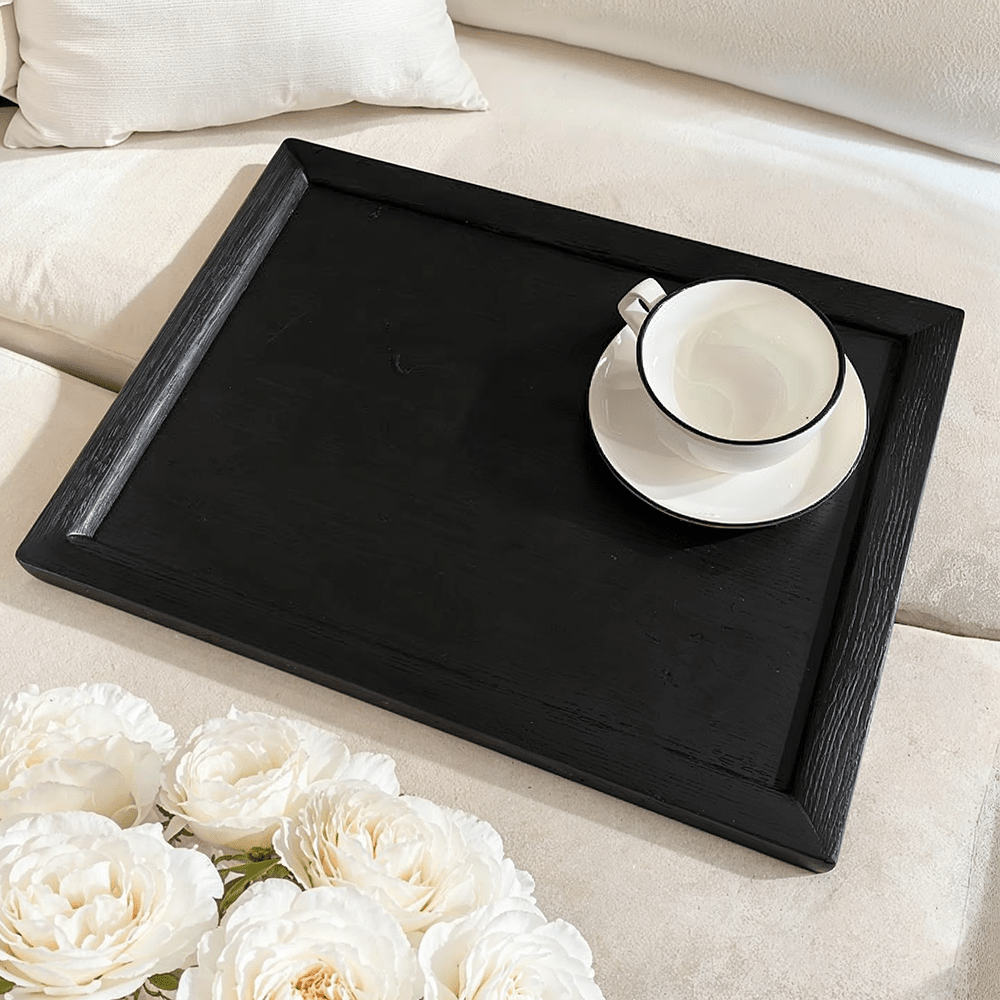 Soho Black Oak Veneer Sofa Table - Bridgnorth Furniture