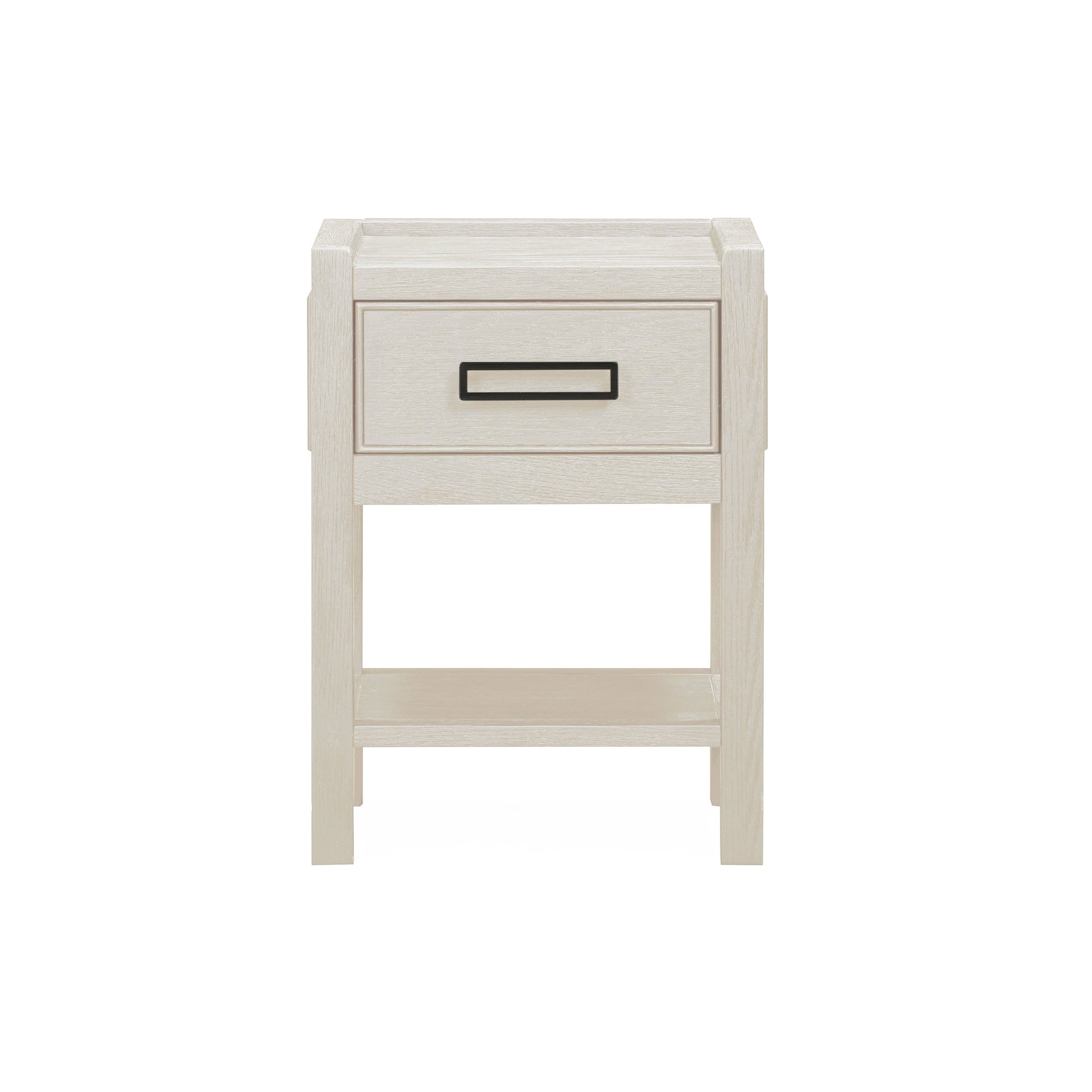 Soho Cream Oak Veneer 1 Drawer Bedside Table - Bridgnorth Furniture