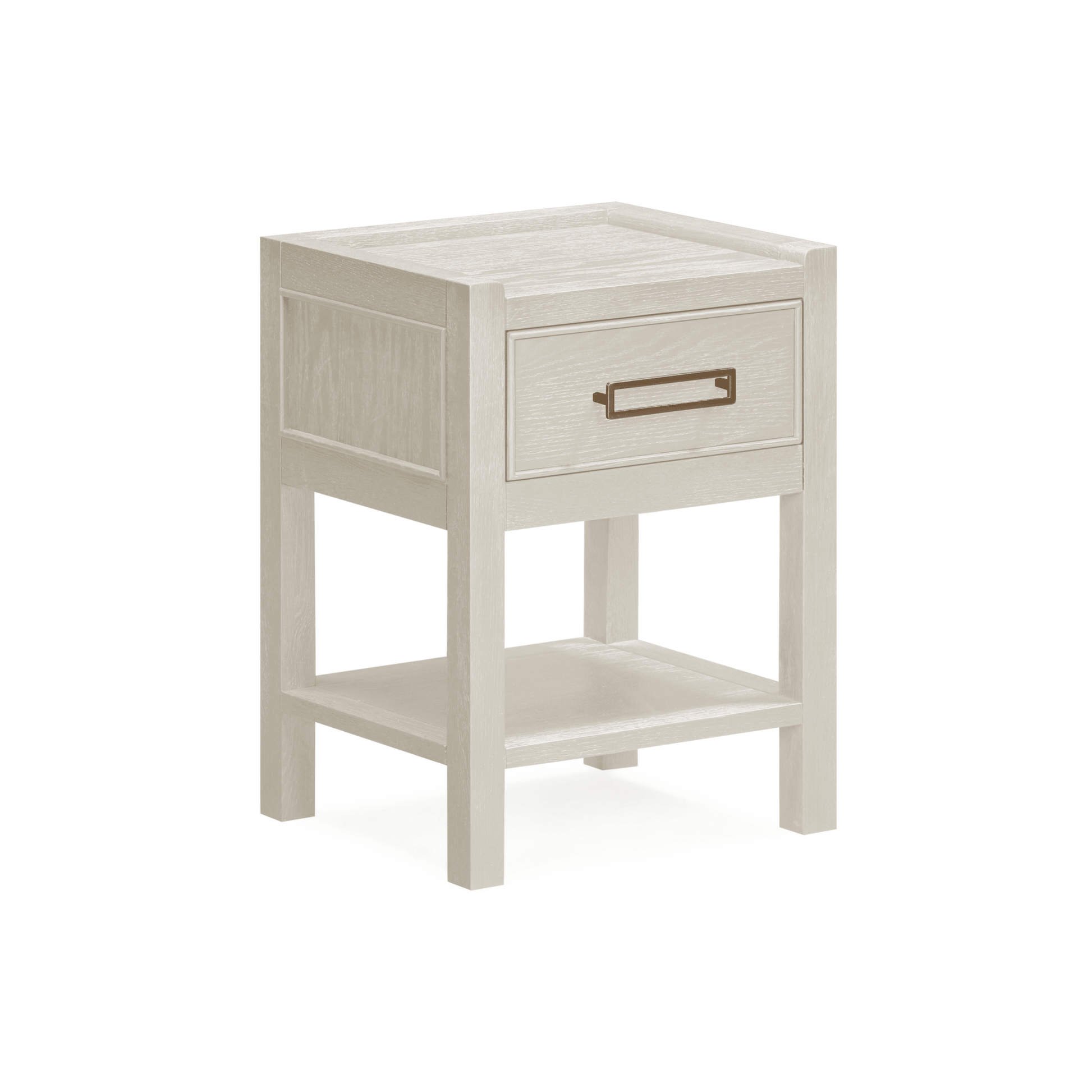 Soho Cream Oak Veneer 1 Drawer Bedside Table - Bridgnorth Furniture