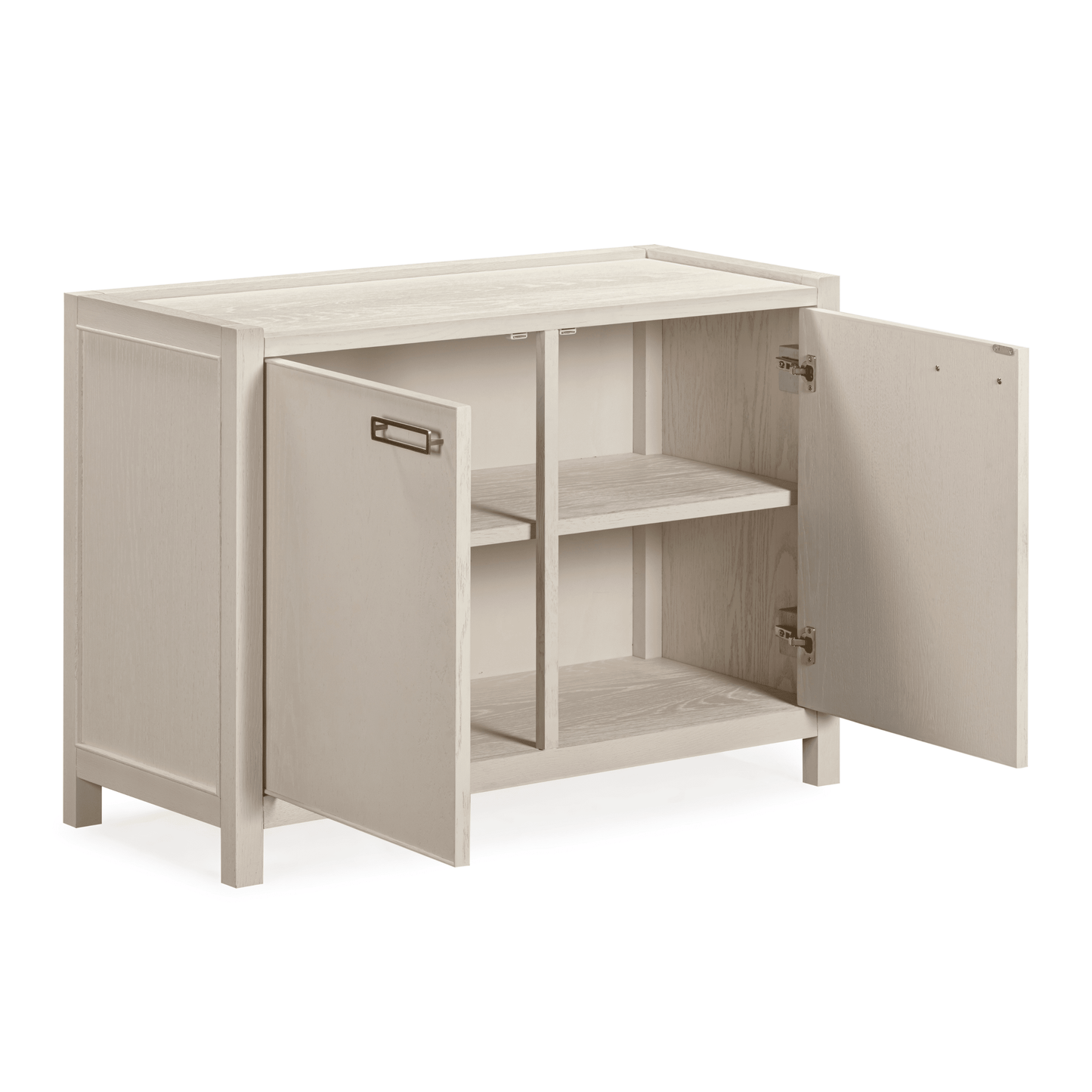 Soho Cream Oak Veneer 2 Door Sideboard - Bridgnorth Furniture