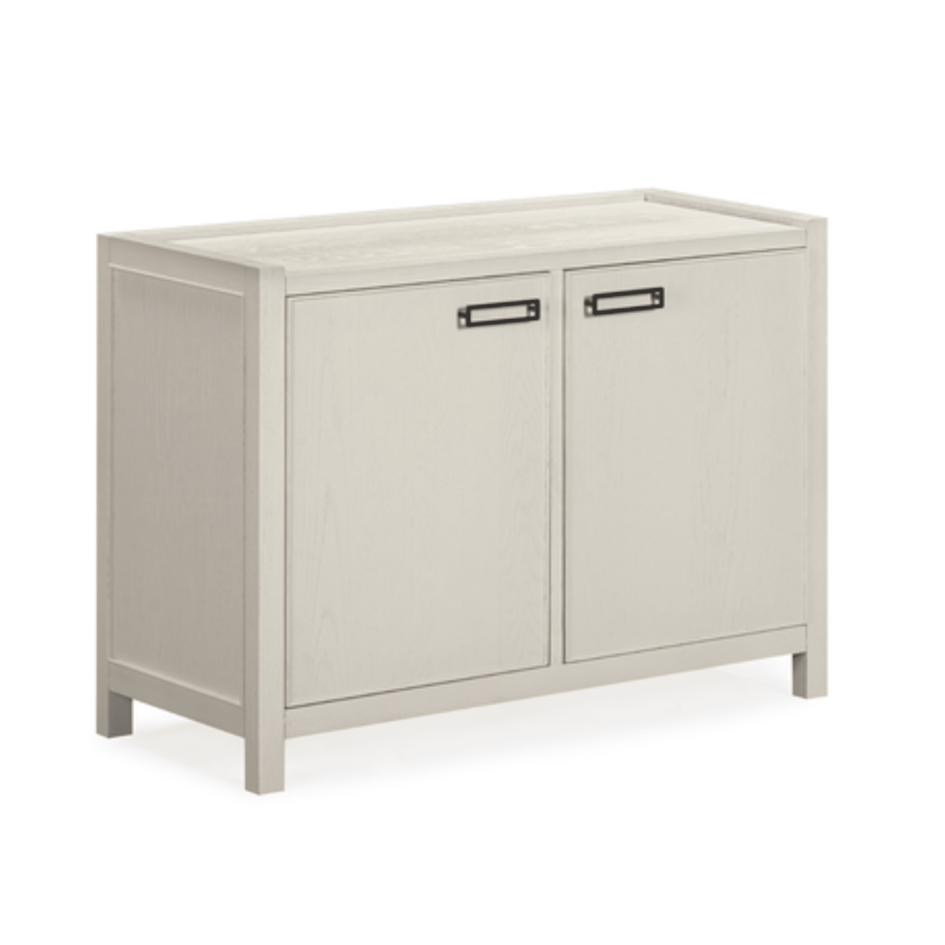 Soho Cream Oak Veneer 2 Door Sideboard - Bridgnorth Furniture