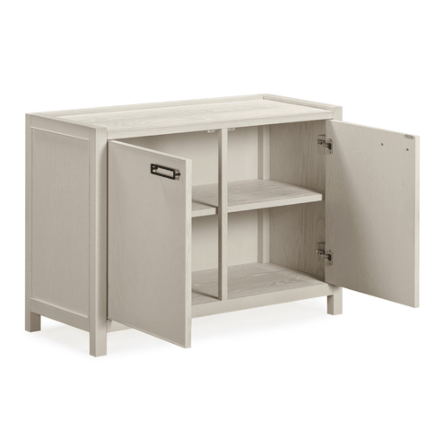 Soho Cream Oak Veneer 2 Door Sideboard - Bridgnorth Furniture