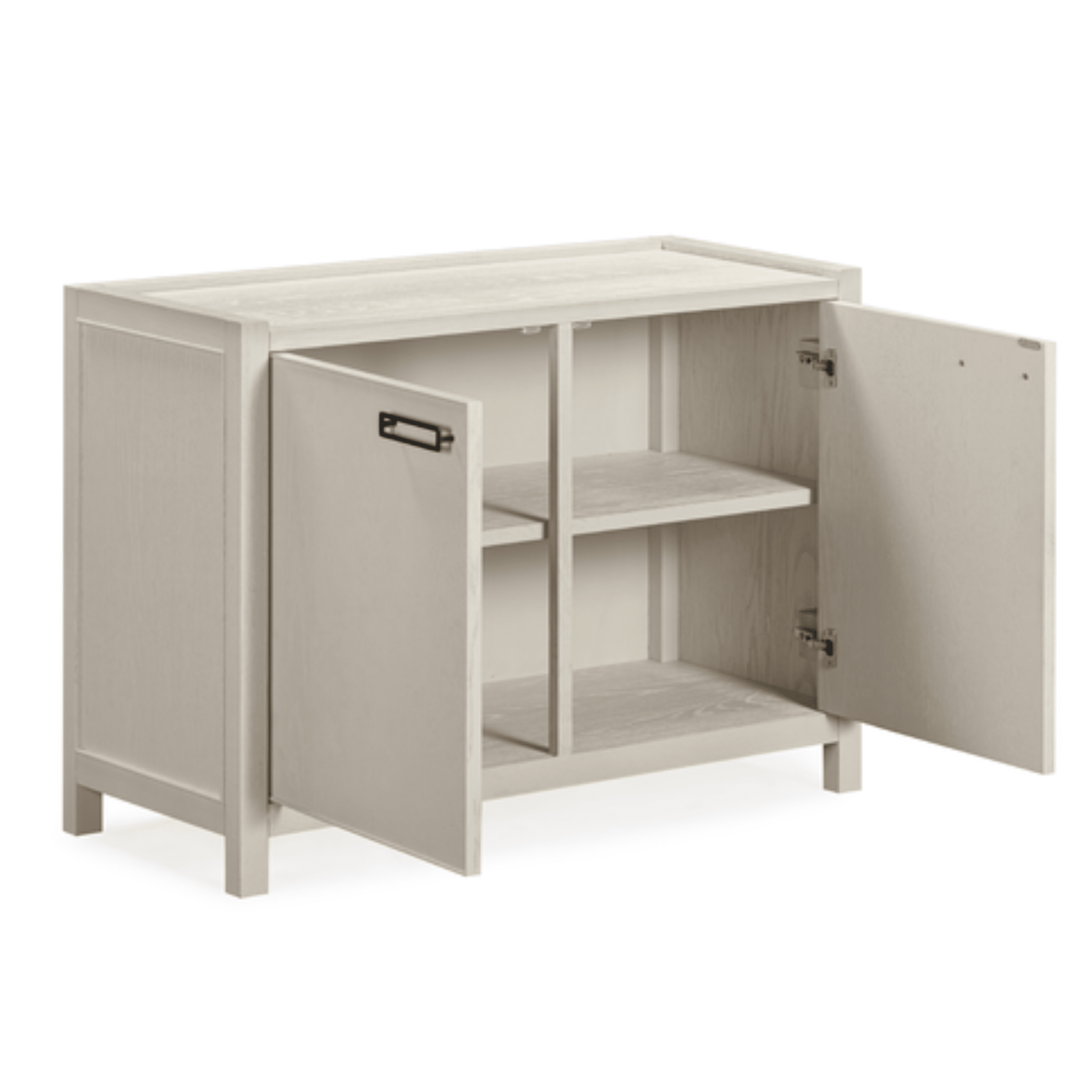 Soho Cream Oak Veneer 2 Door Sideboard - Bridgnorth Furniture