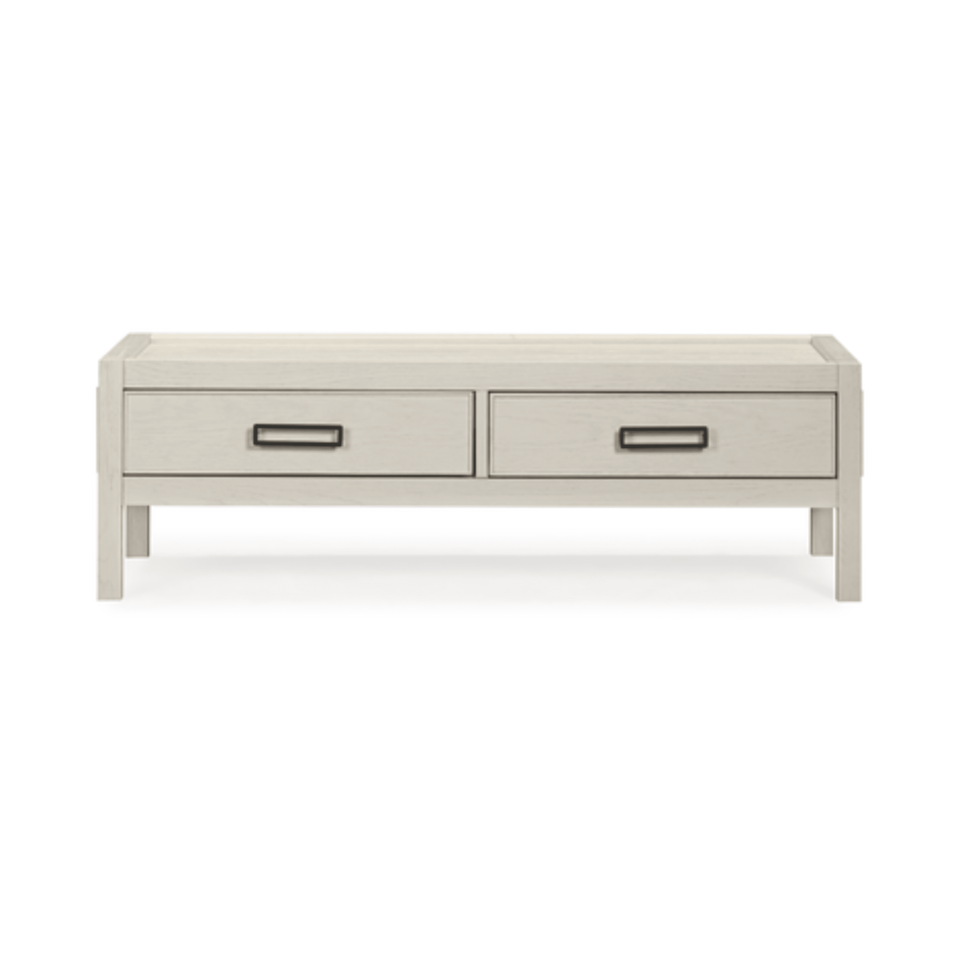 Soho Cream Oak Veneer 2 Drawer Coffee Table - Bridgnorth Furniture