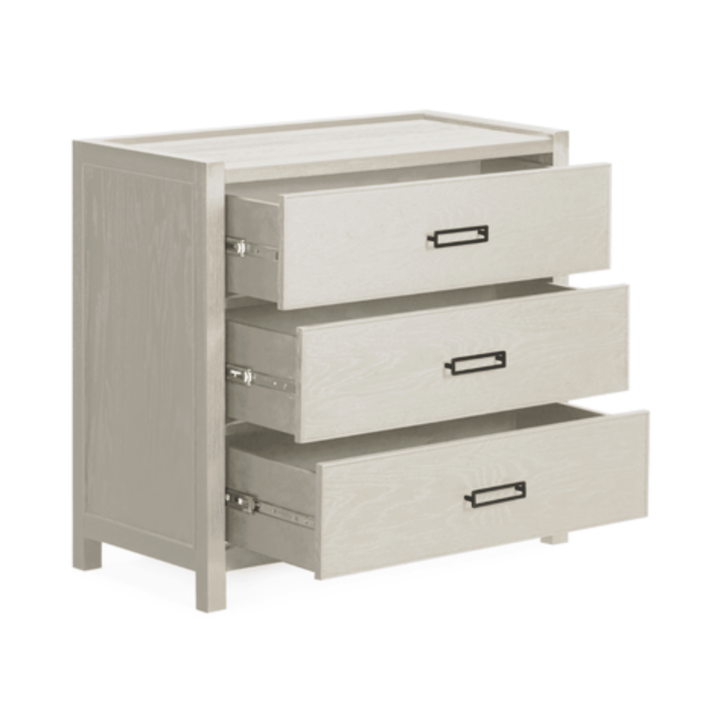 Soho Cream Oak Veneer 3 Drawer Chest - Bridgnorth Furniture