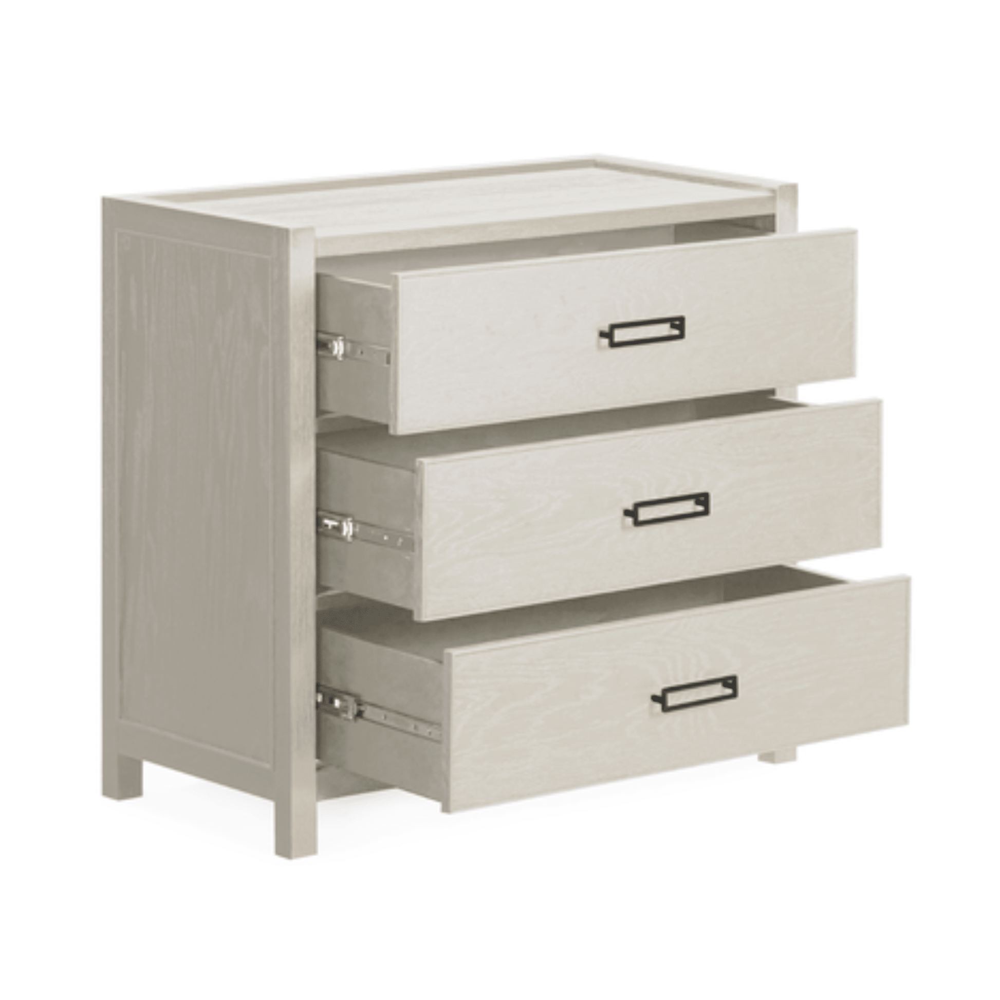 Soho Cream Oak Veneer 3 Drawer Chest - Bridgnorth Furniture