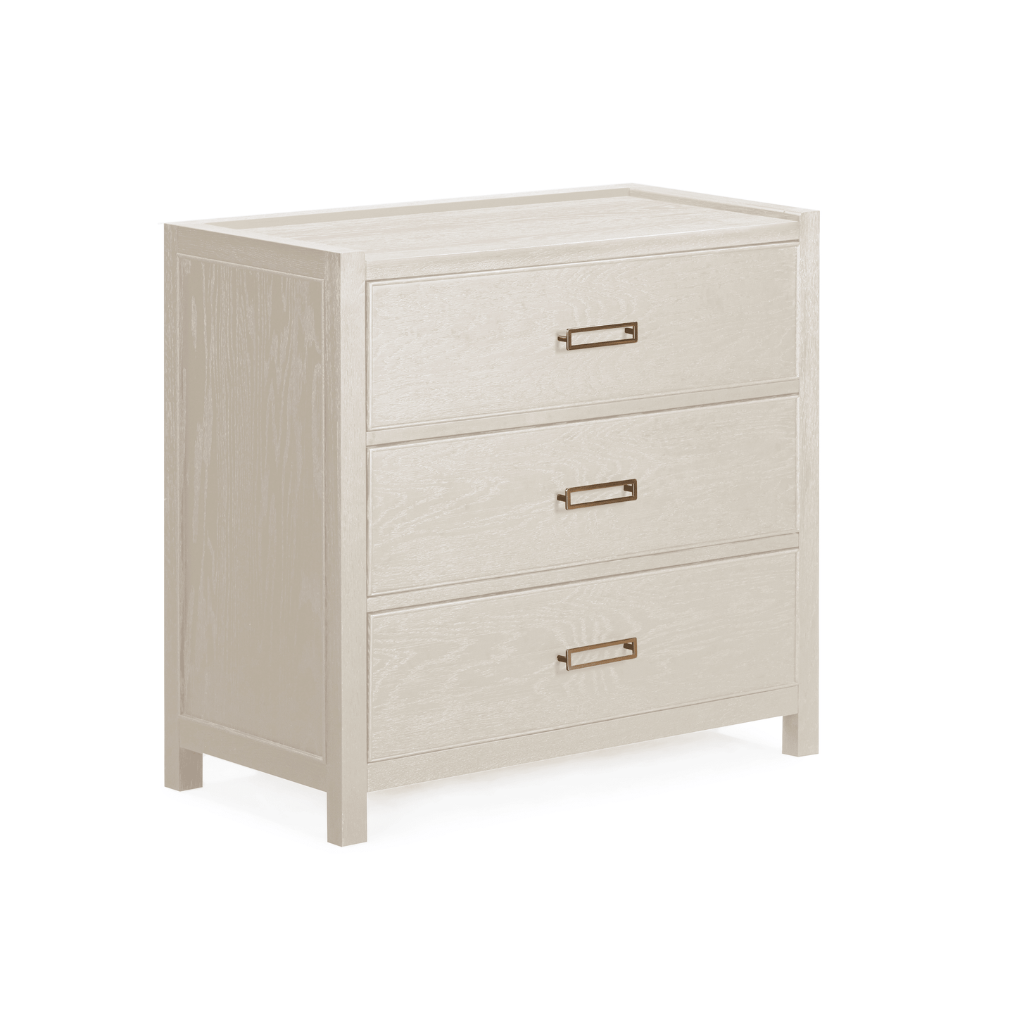 Soho Cream Oak Veneer 3 Drawer Chest - Bridgnorth Furniture