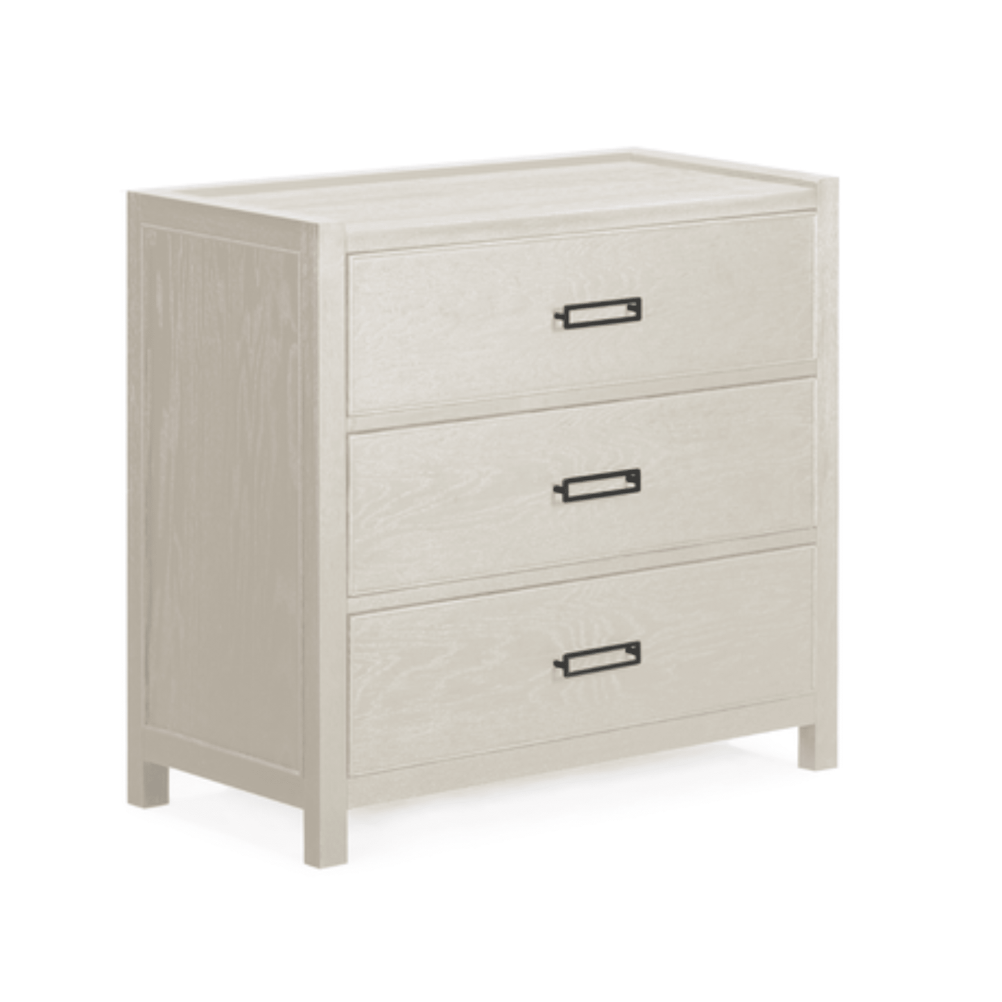 Soho Cream Oak Veneer 3 Drawer Chest - Bridgnorth Furniture