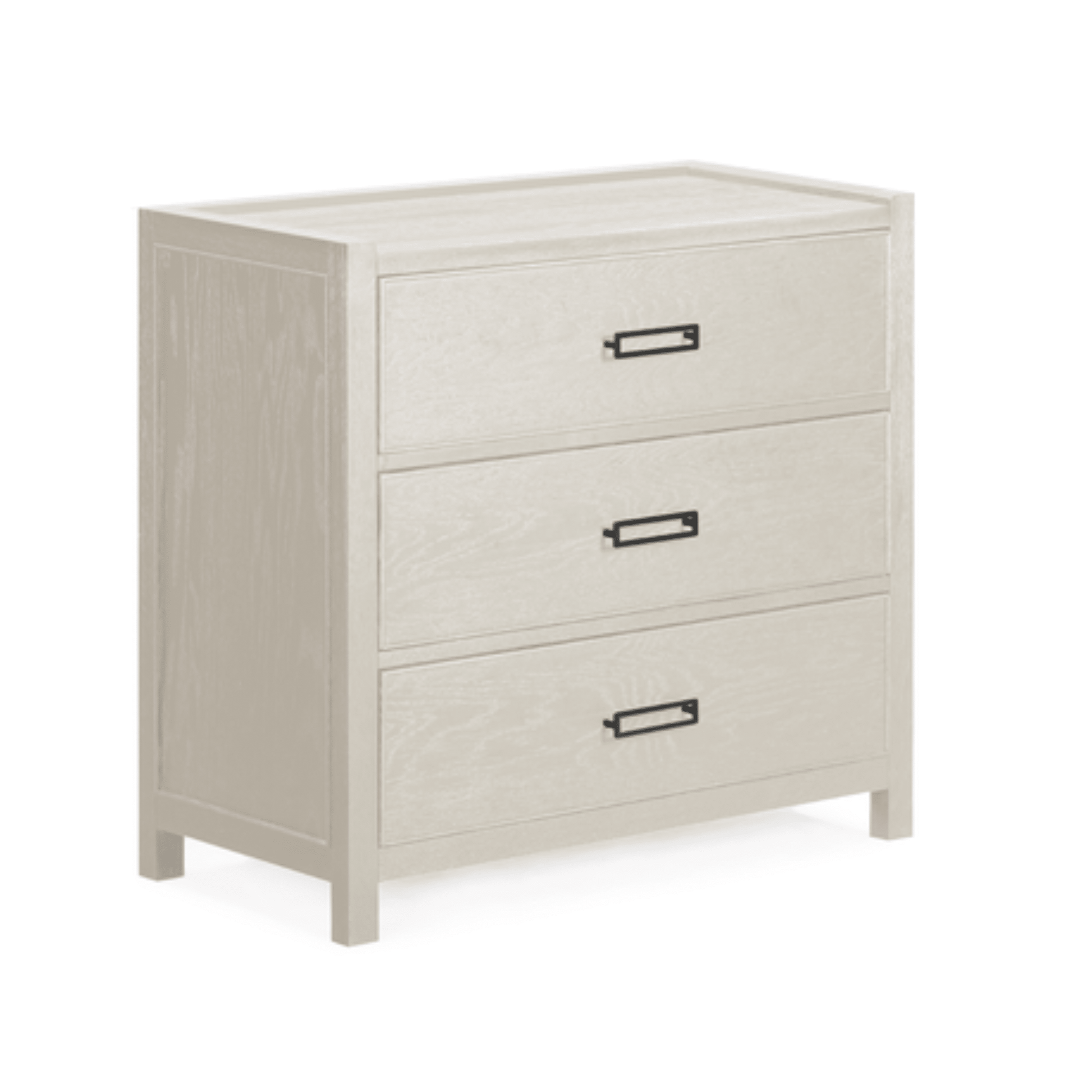 Soho Cream Oak Veneer 3 Drawer Chest - Bridgnorth Furniture