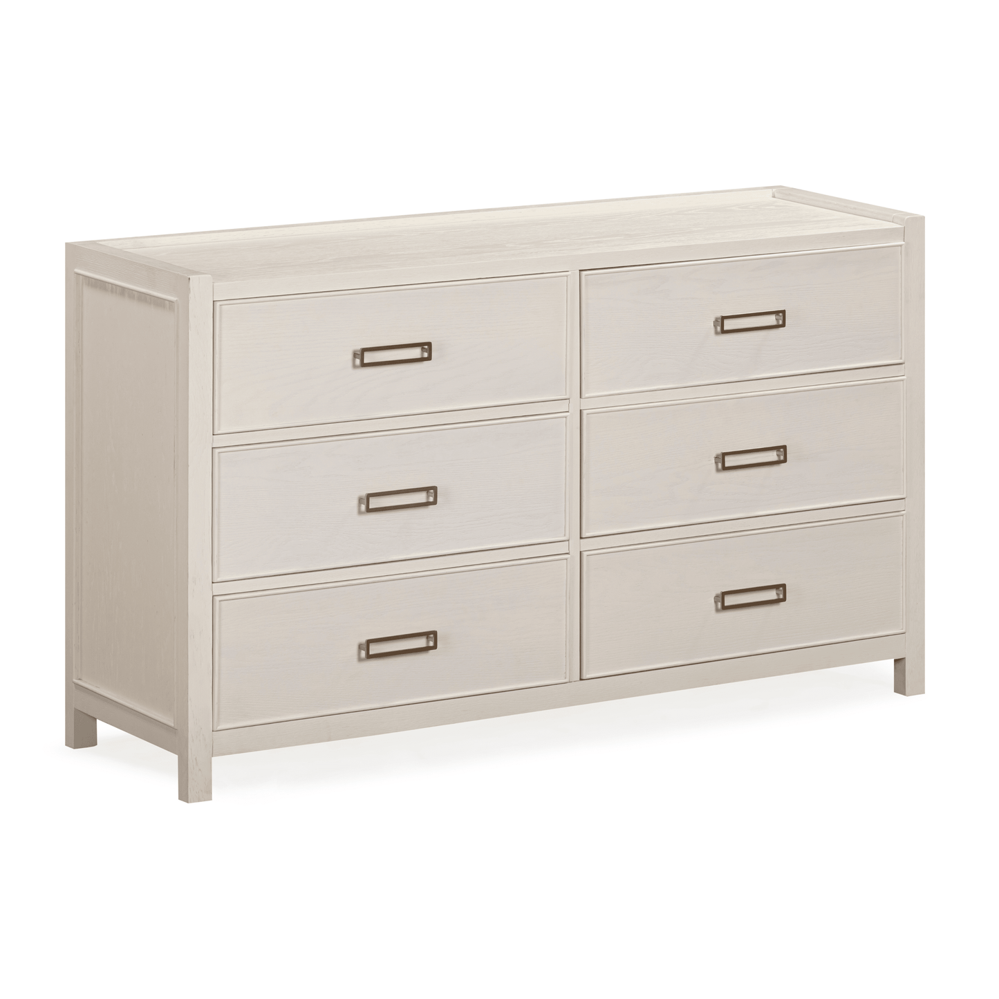 Soho Cream Oak Veneer 6 Drawer Chest - Bridgnorth Furniture