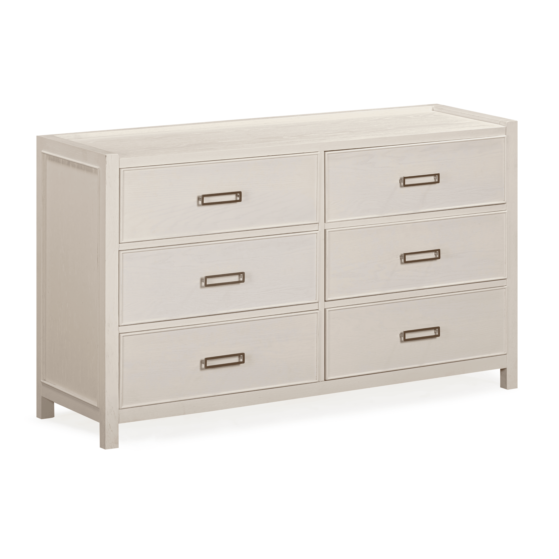 Soho Cream Oak Veneer 6 Drawer Chest - Bridgnorth Furniture
