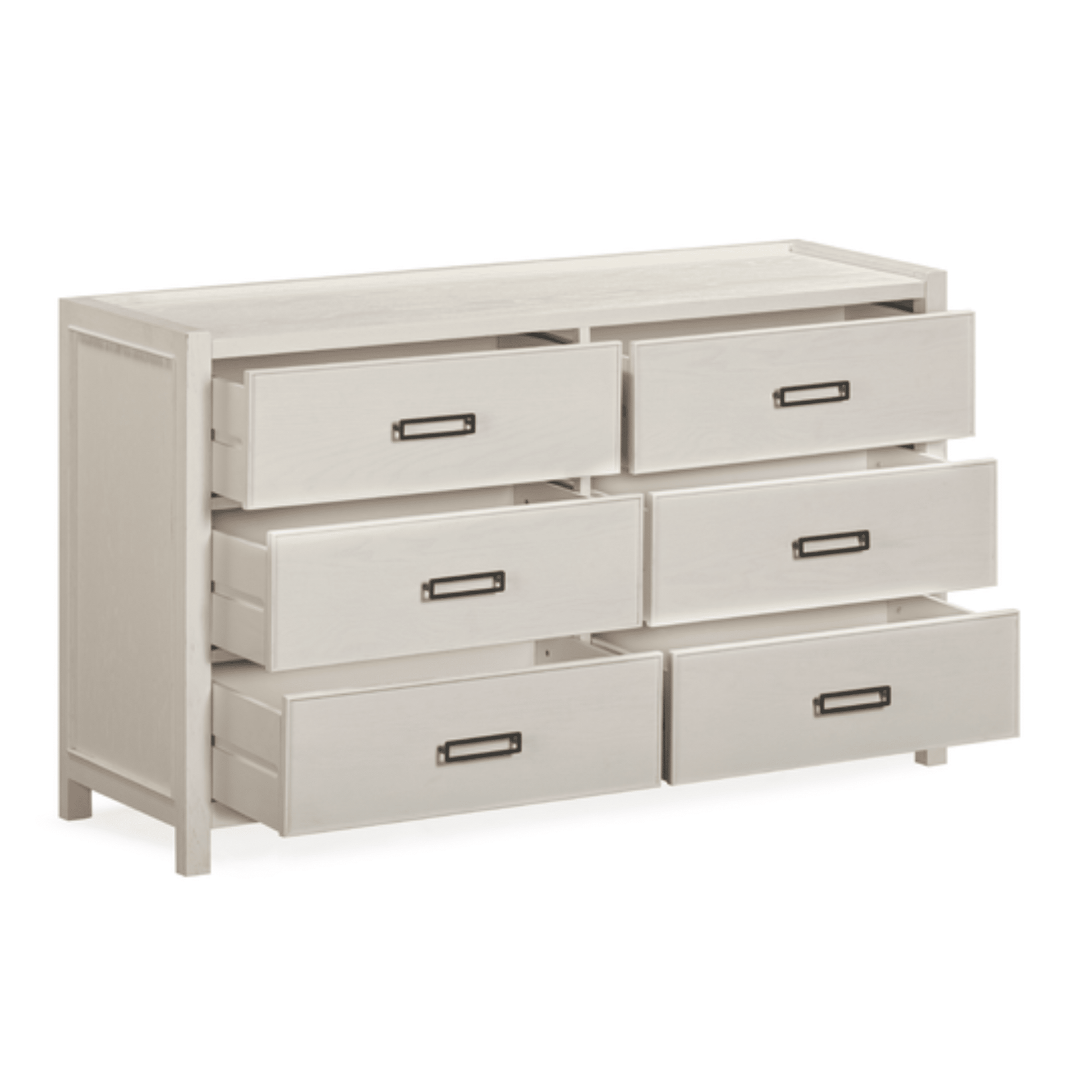 Soho Cream Oak Veneer 6 Drawer Chest - Bridgnorth Furniture