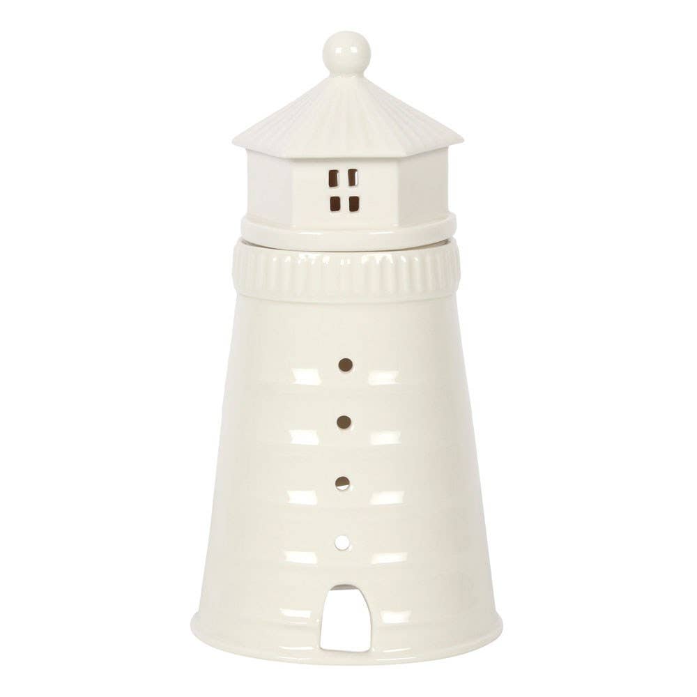 Nautical White Lighthouse Oil Burner and Wax Warmer - Bridgnorth Furniture