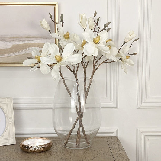 Tall Oval Glass Decorative Vase - Bridgnorth Furniture