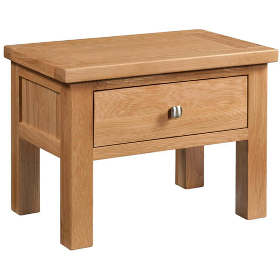 Chunky Oak SIDE TABLE WITH DRAWER