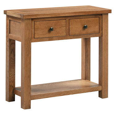 Rustic Oak 2 DRAWER CONSOLE TABLE